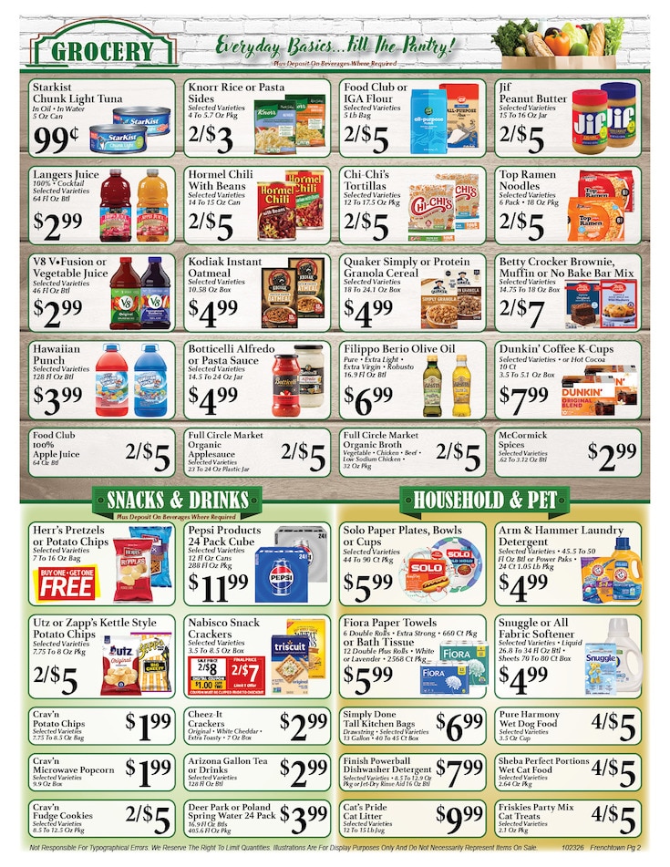 Frenchtown Market Weekly Ad October 23 - 29, 2026
