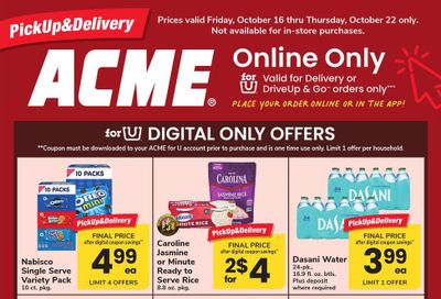 Acme Markets (Greenwich Area, CT) Bonus Online Savings Weekly Ad October 16 - 22, 2026