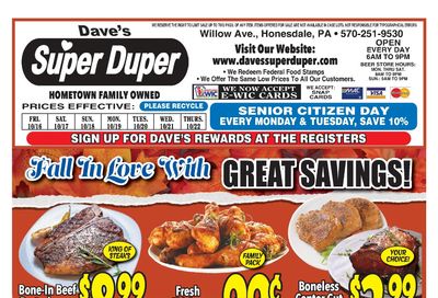 Dave's Super Duper Weekly Ad October 16 - 22, 2026