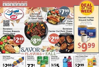 Lake Region IGA Weekly Ad October 16 - 22, 2026