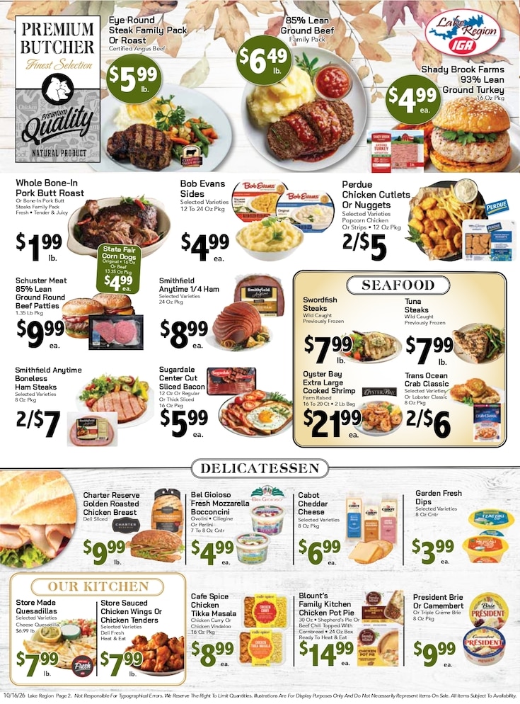 Lake Region IGA Weekly Ad October 16 - 22, 2026