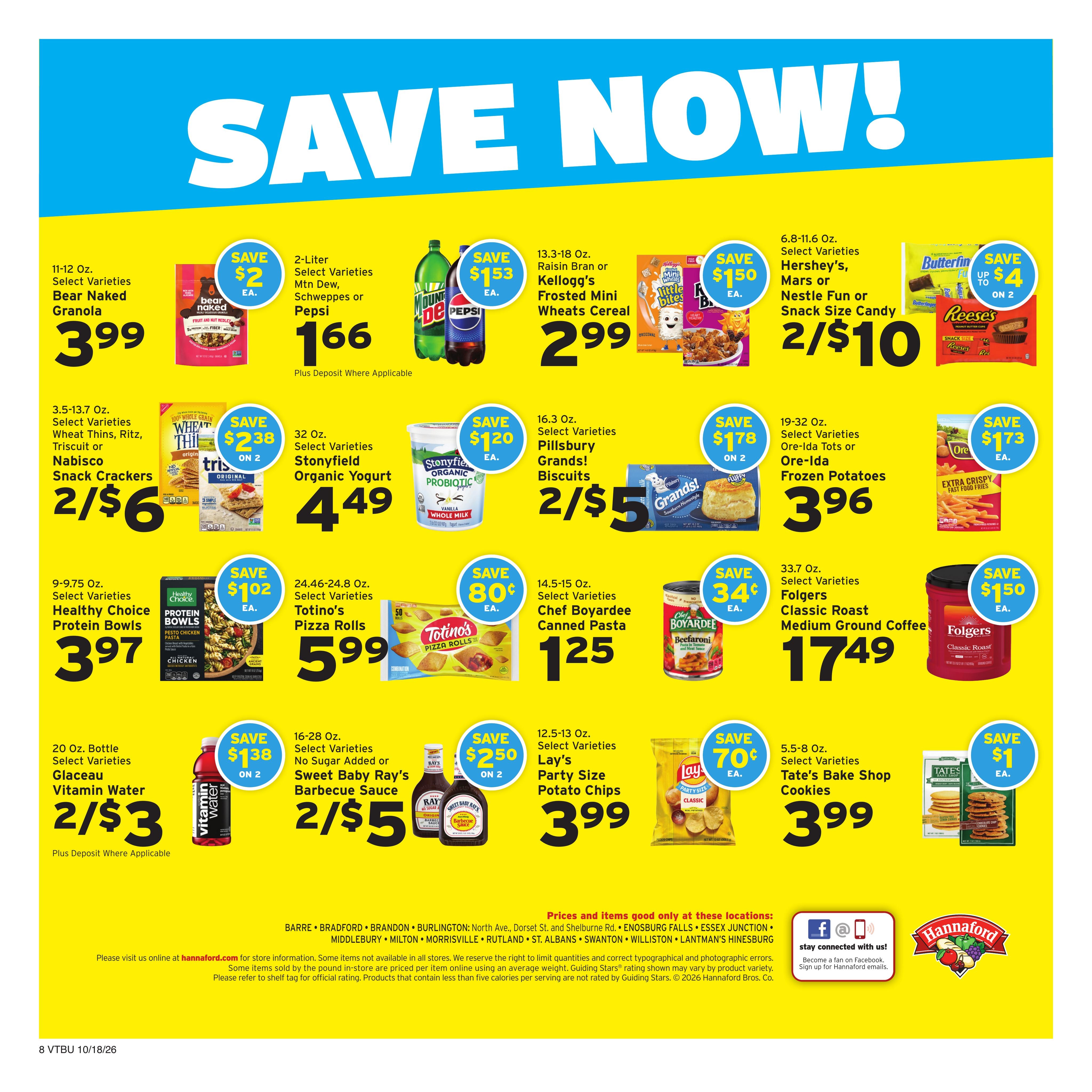 Hannaford (Barre Area, VT) Week 43 Flyer for Flipp Weekly Ad October 18 - 24, 2026