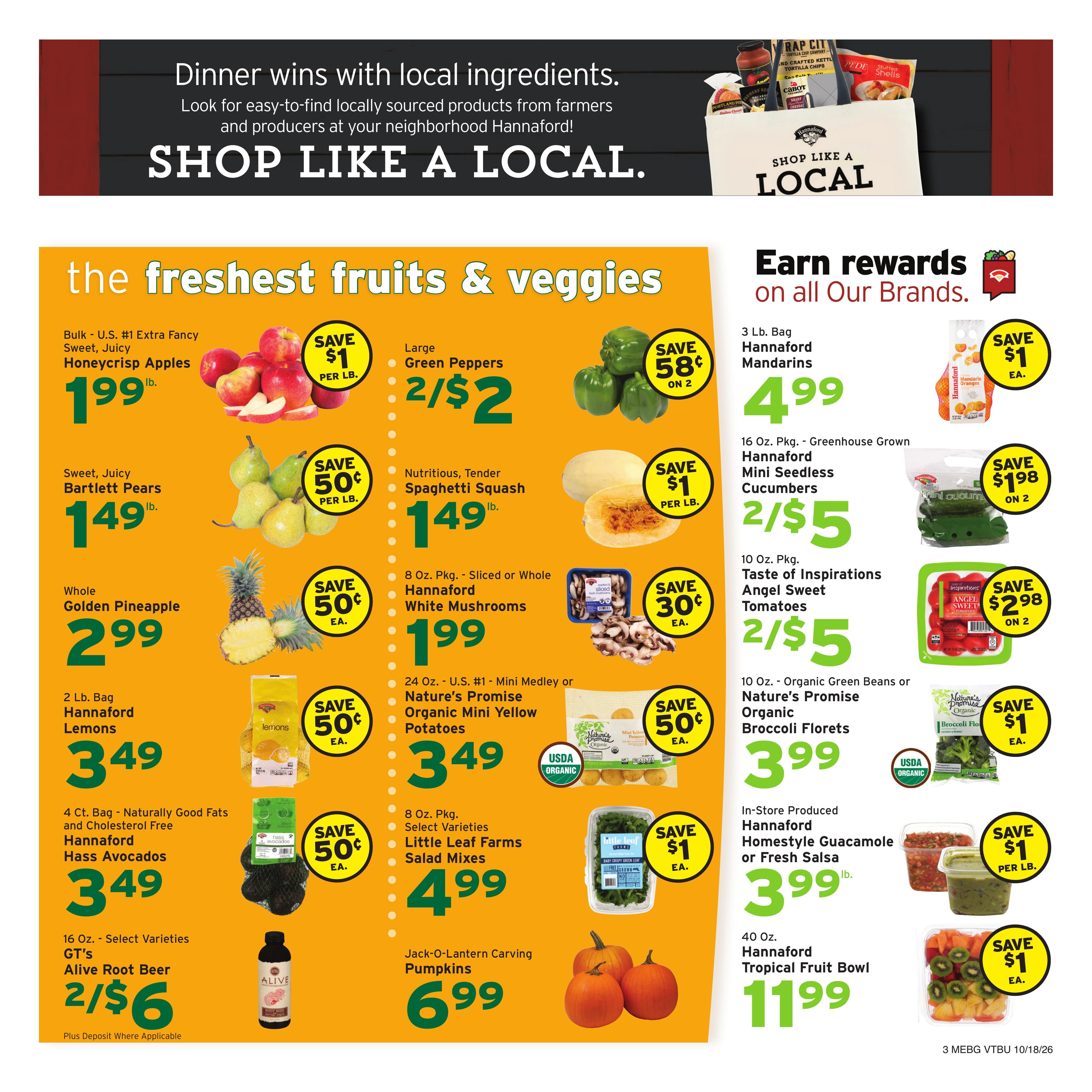 Hannaford (Augusta Area, ME) Week 43 Flyer for Flipp Weekly Ad October 18 - 24, 2026