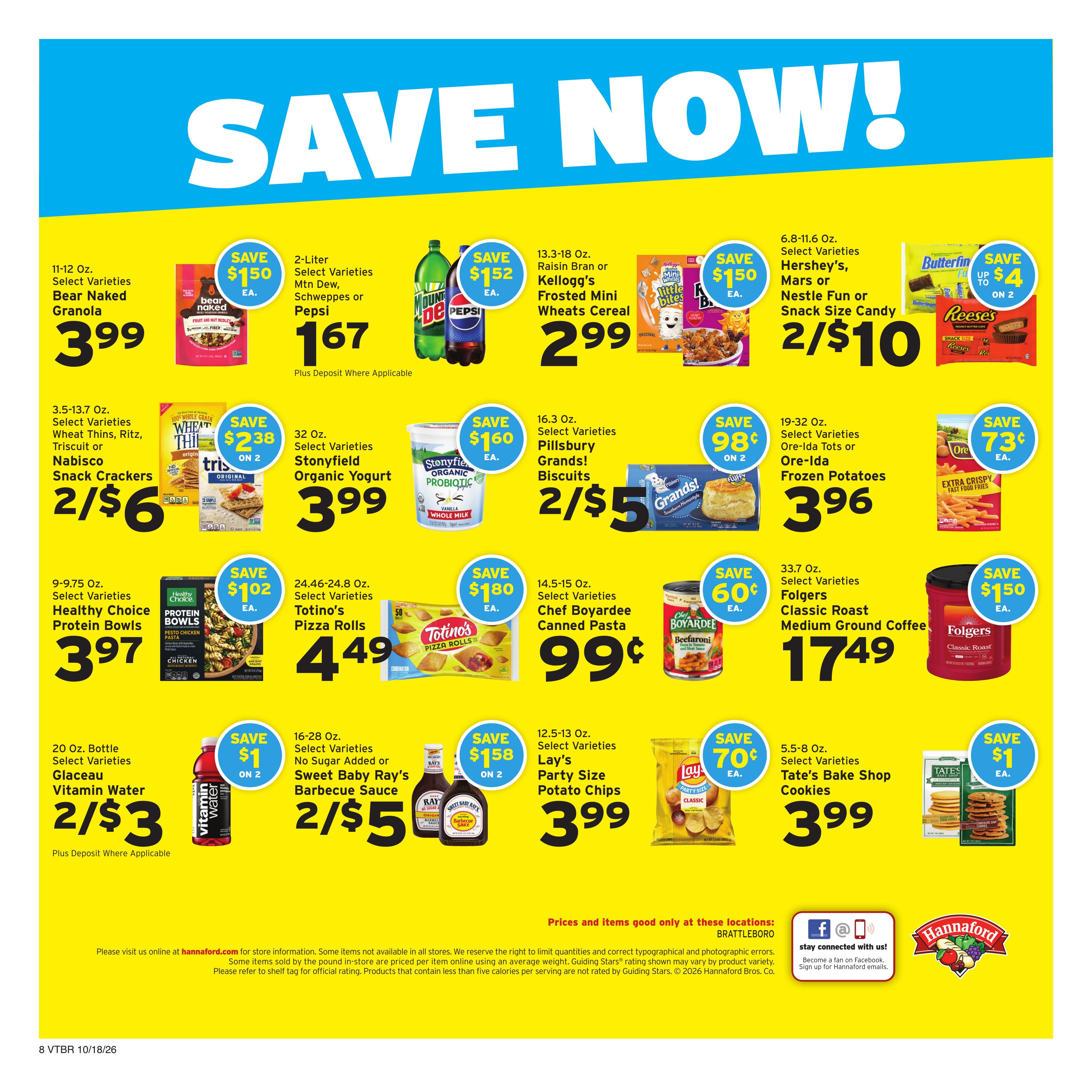 Hannaford (Chesterfield Area, NH) Week 43 Flyer for Flipp Weekly Ad October 18 - 24, 2026