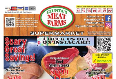 Giunta's Meat Farms Weekly Ad October 16 - 22, 2026