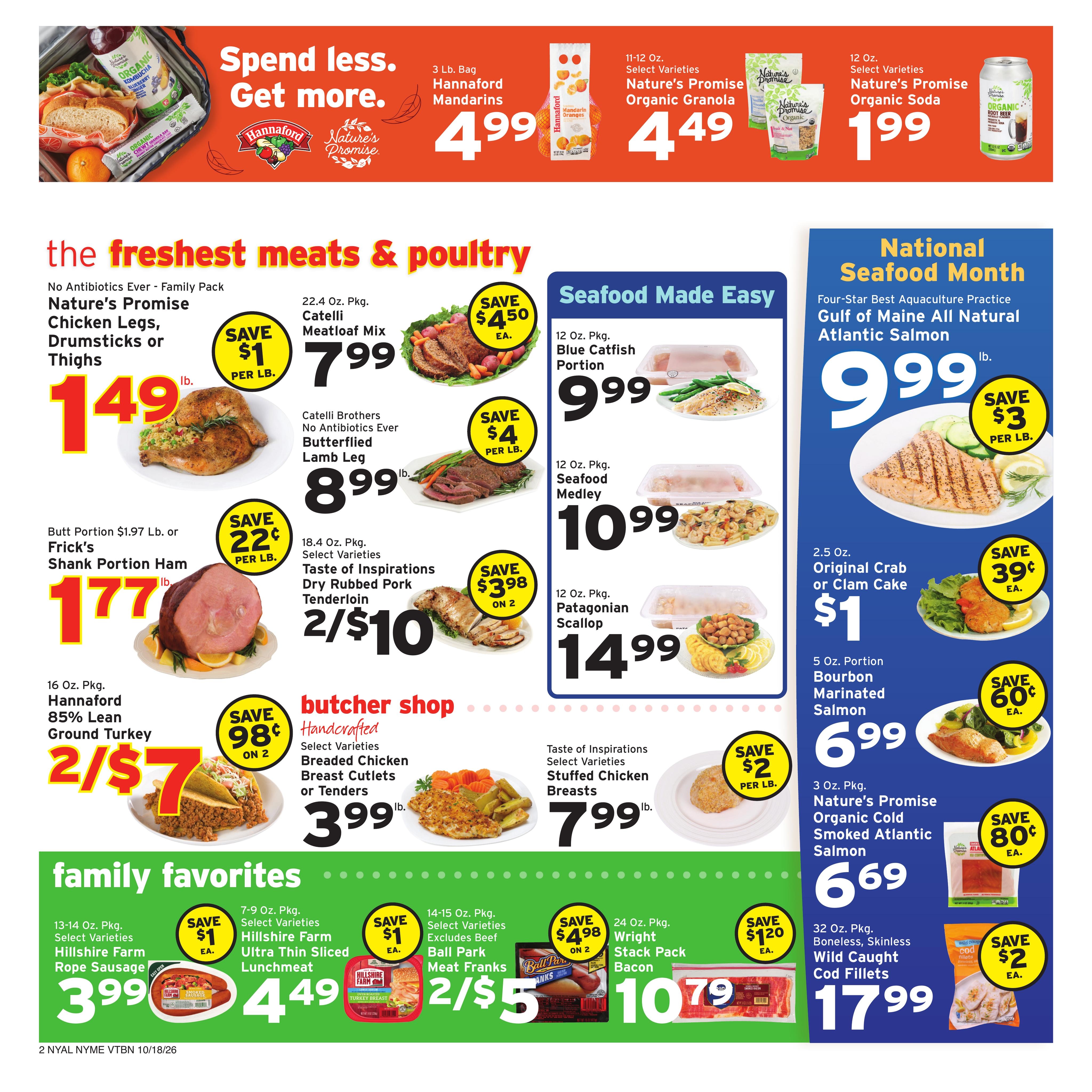 Hannaford (Albany Area, NY) Week 43 Flyer for Flipp Weekly Ad October 18 - 24, 2026