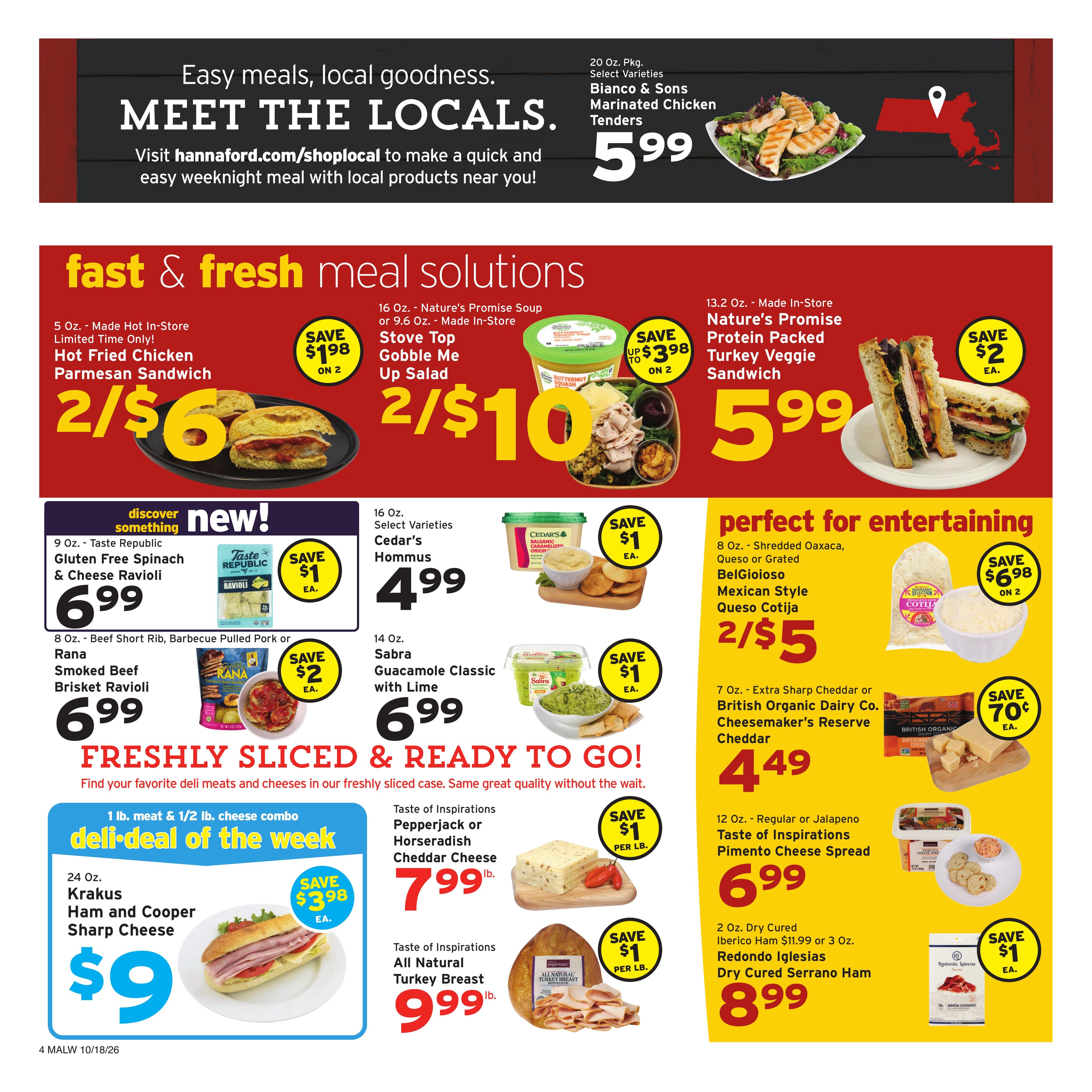 Hannaford (Andover Area, MA) Week 43 Flyer for Flipp Weekly Ad October 18 - 24, 2026