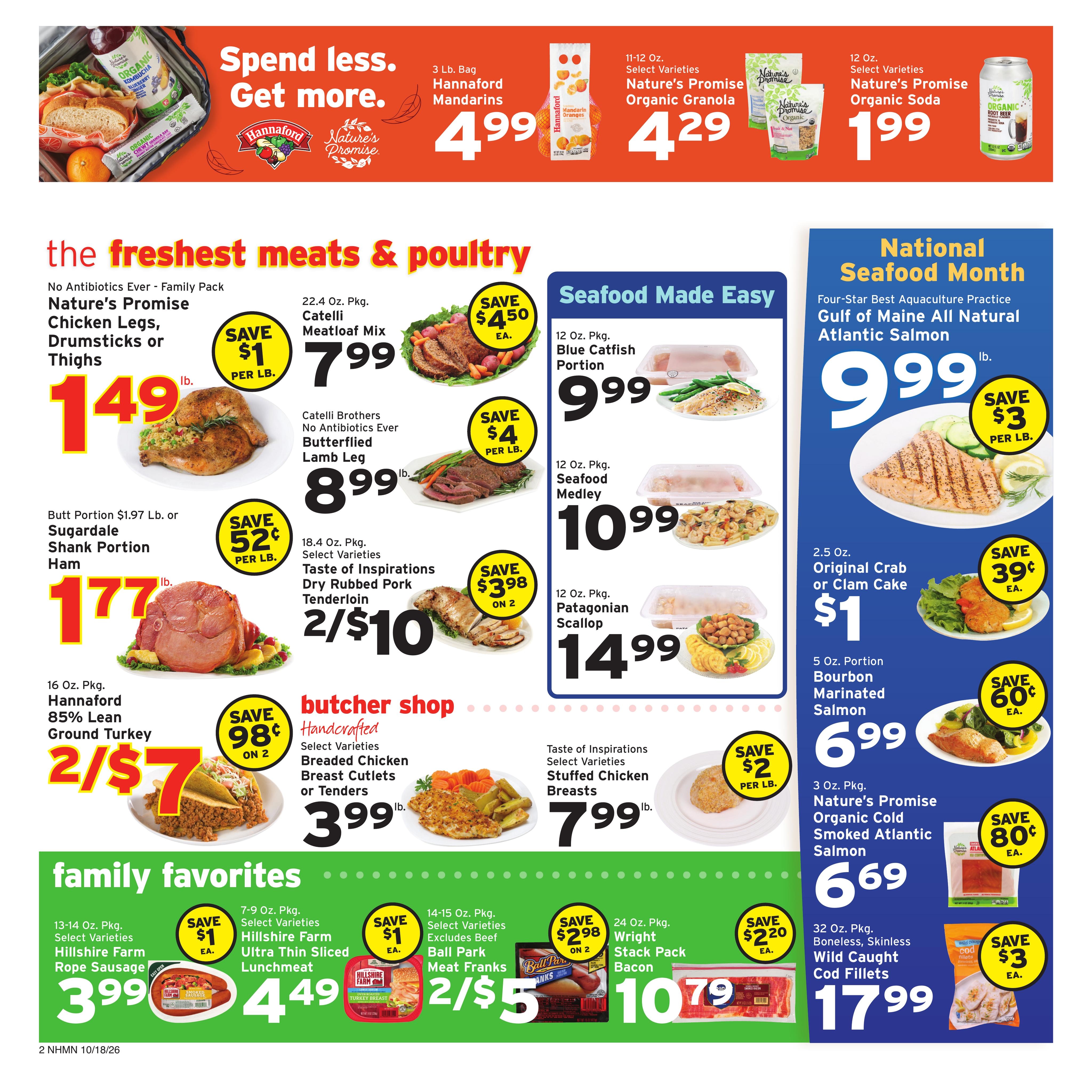 Hannaford (Methuen Area, MA) Week 43 Flyer for Flipp Weekly Ad October 18 - 24, 2026