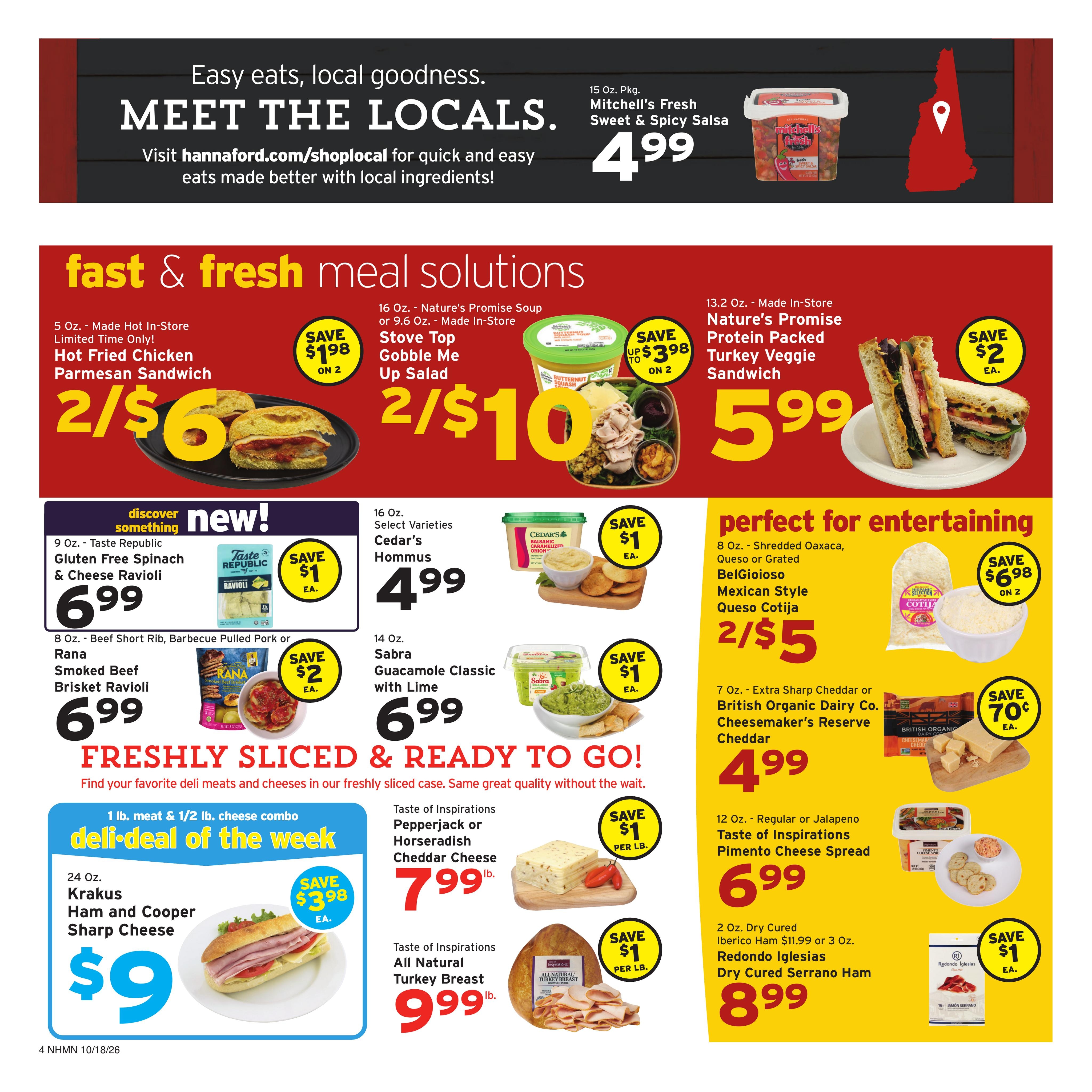 Hannaford (Methuen Area, MA) Week 43 Flyer for Flipp Weekly Ad October 18 - 24, 2026
