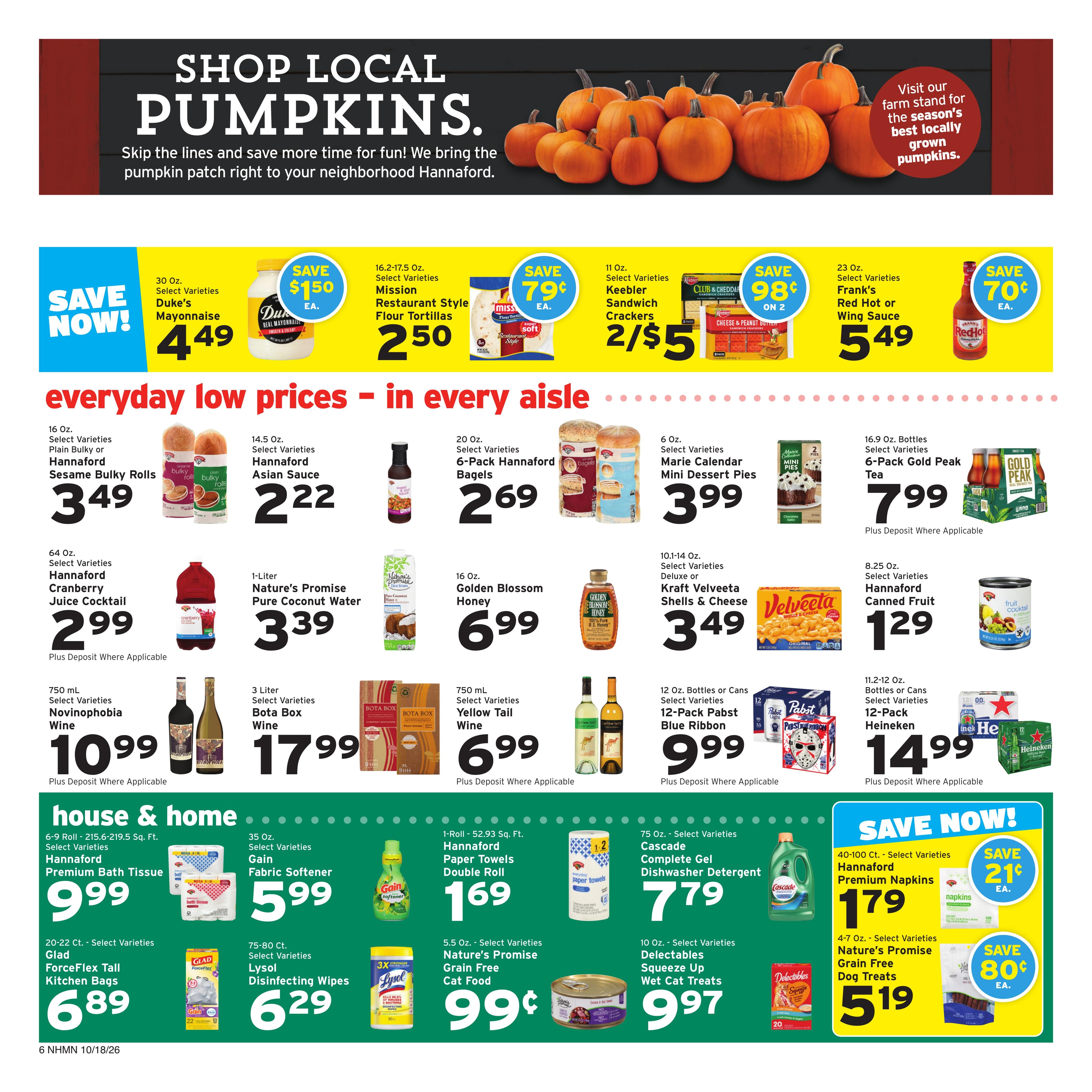 Hannaford (Methuen Area, MA) Week 43 Flyer for Flipp Weekly Ad October 18 - 24, 2026