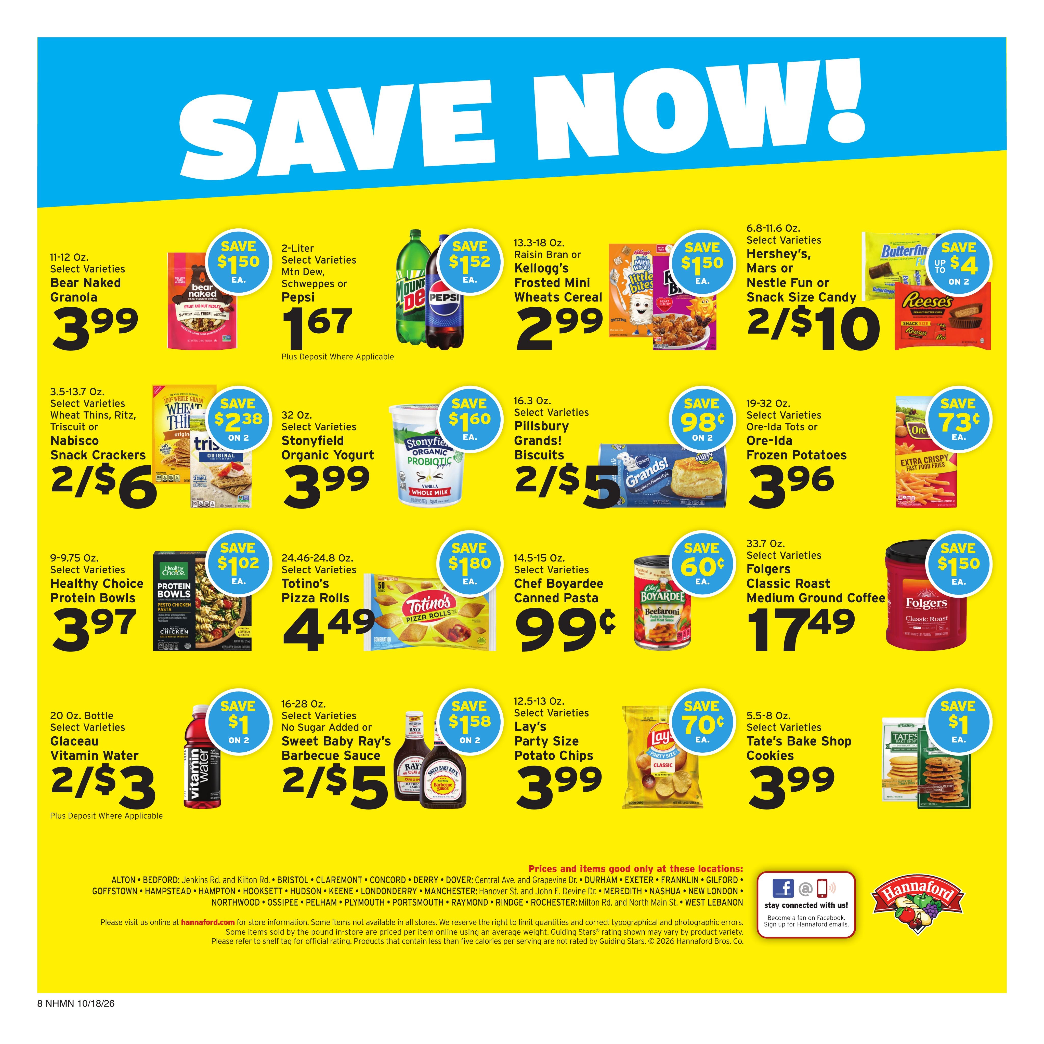 Hannaford (Methuen Area, MA) Week 43 Flyer for Flipp Weekly Ad October 18 - 24, 2026