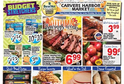 Carver's Harbor Market Weekly Ad October 16 - 22, 2026