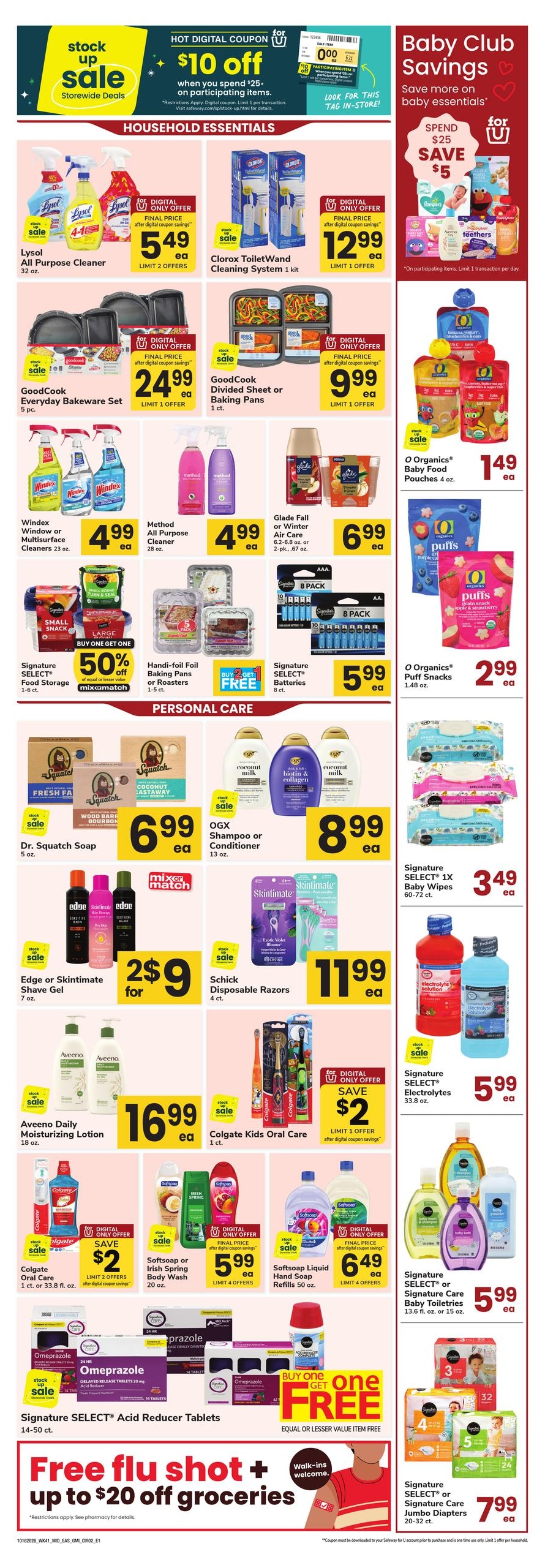 Safeway (Bethany Beach Area, DE) Health, Home & Beauty Weekly Ad October 16 - 29, 2026