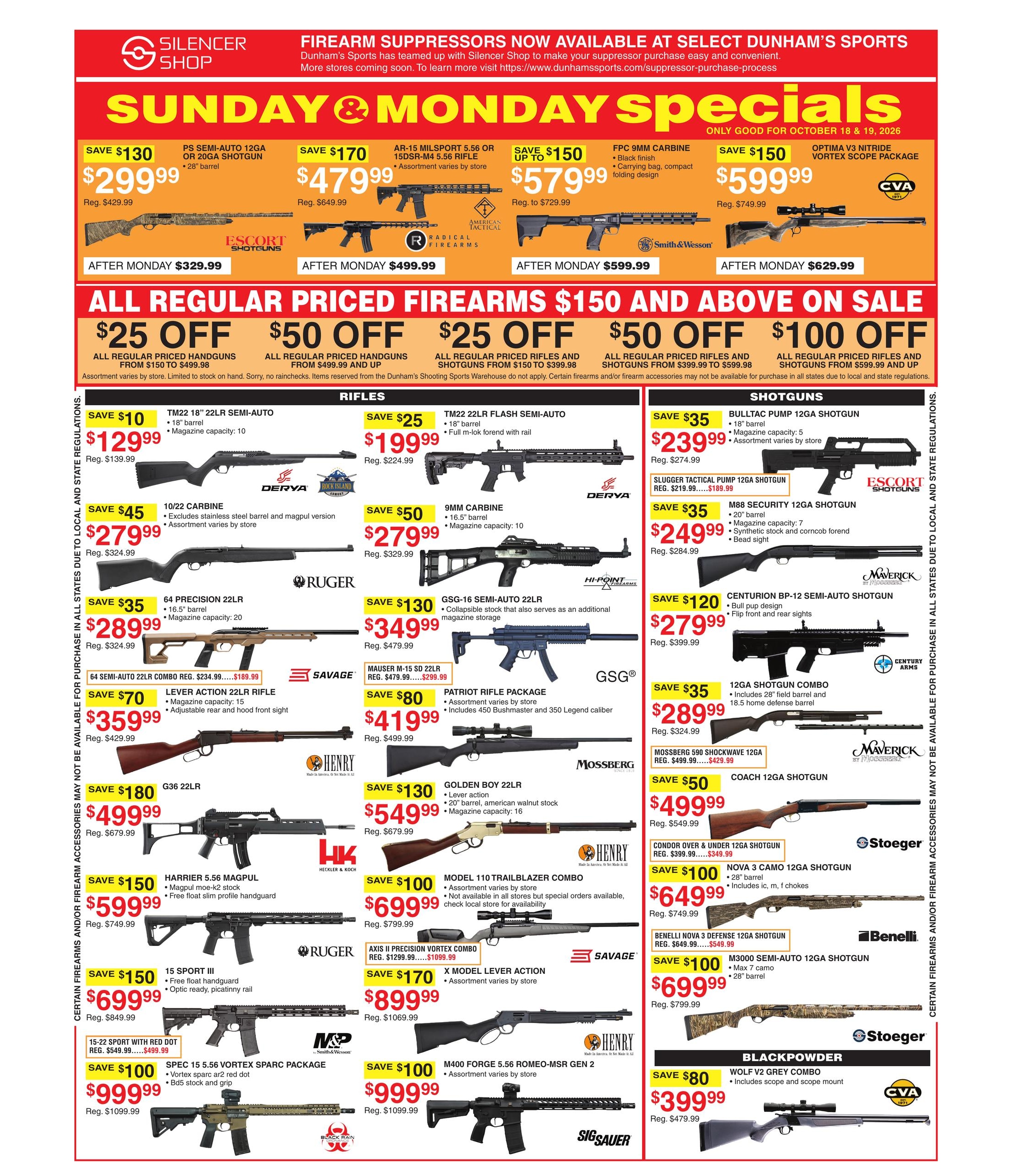 Dunham's Sports (Columbia Area, MO) Weekly Ad October 17 - 22, 2026