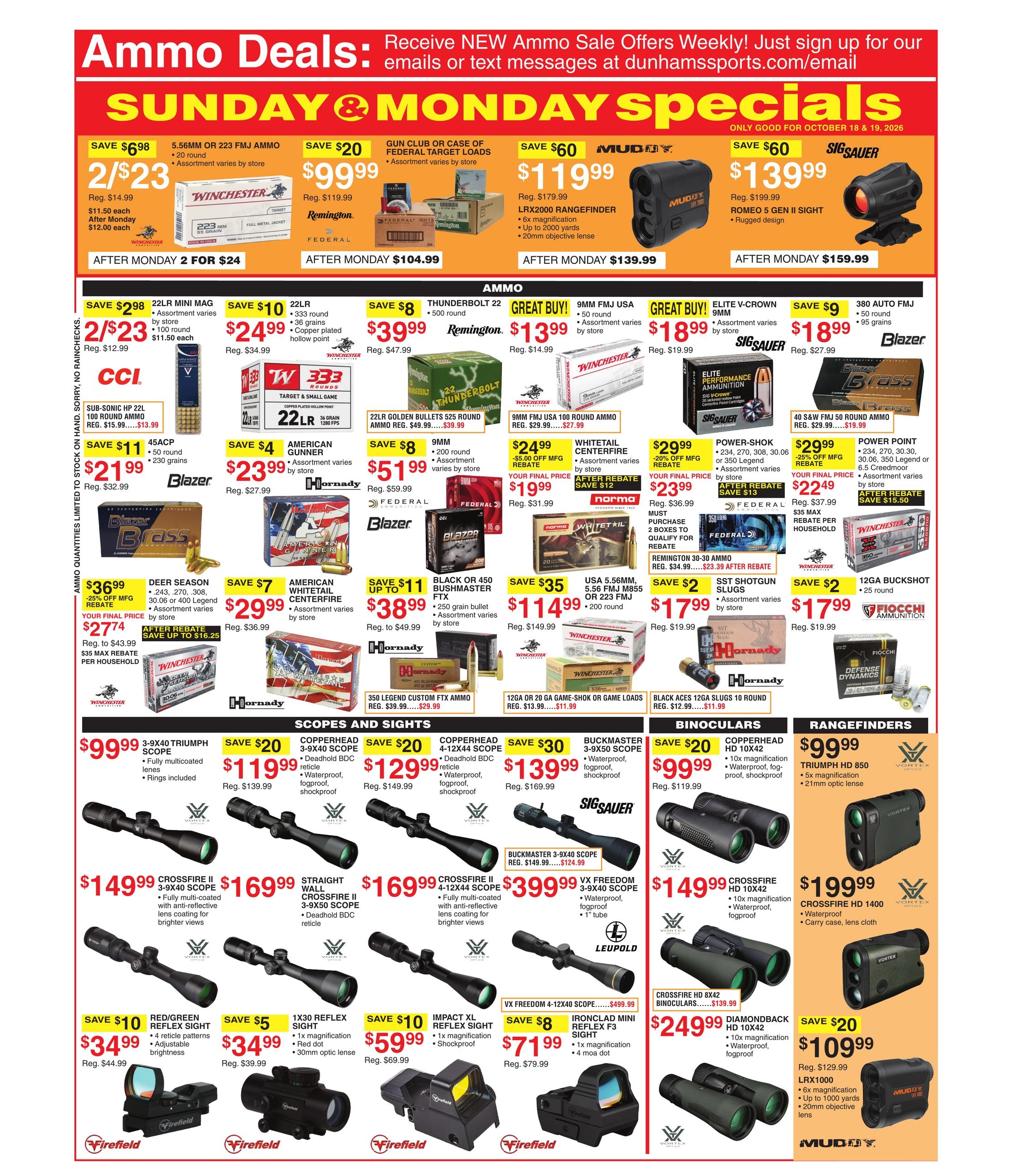 Dunham's Sports (Columbia Area, MO) Weekly Ad October 17 - 22, 2026