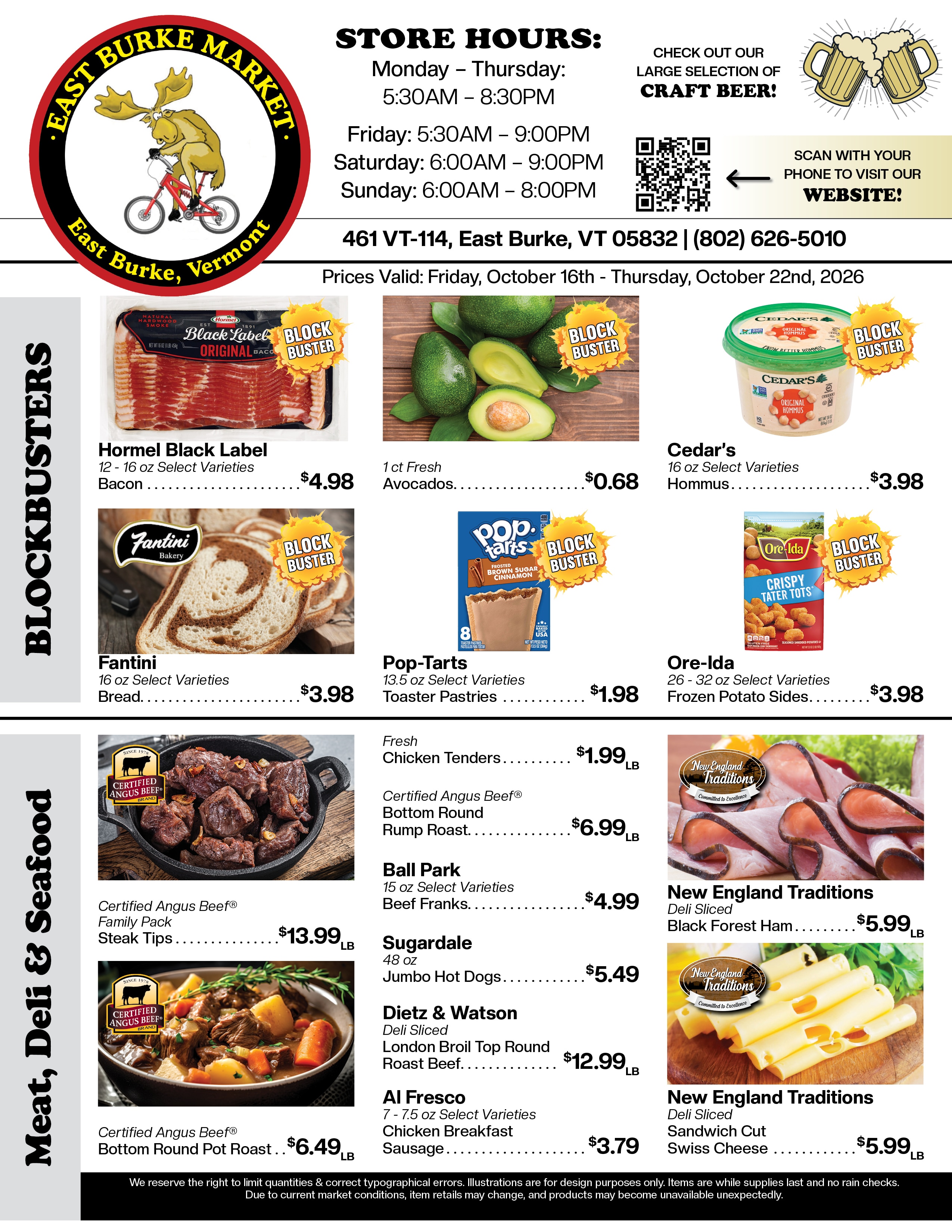 East Burke Market Weekly Ad October 16 - 22, 2026