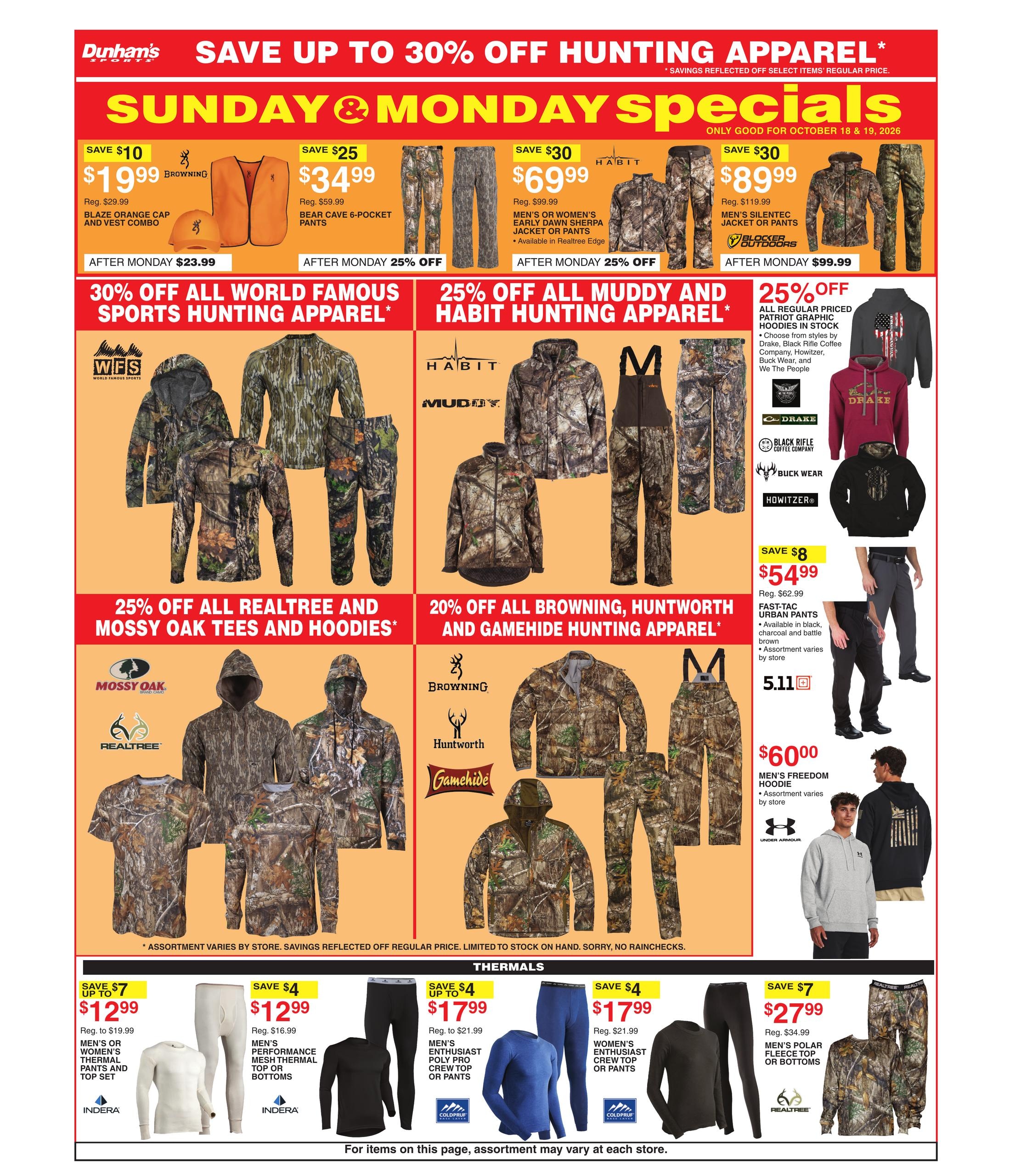 Dunham's Sports (Ashland Area, AL) Weekly Ad October 17 - 22, 2026