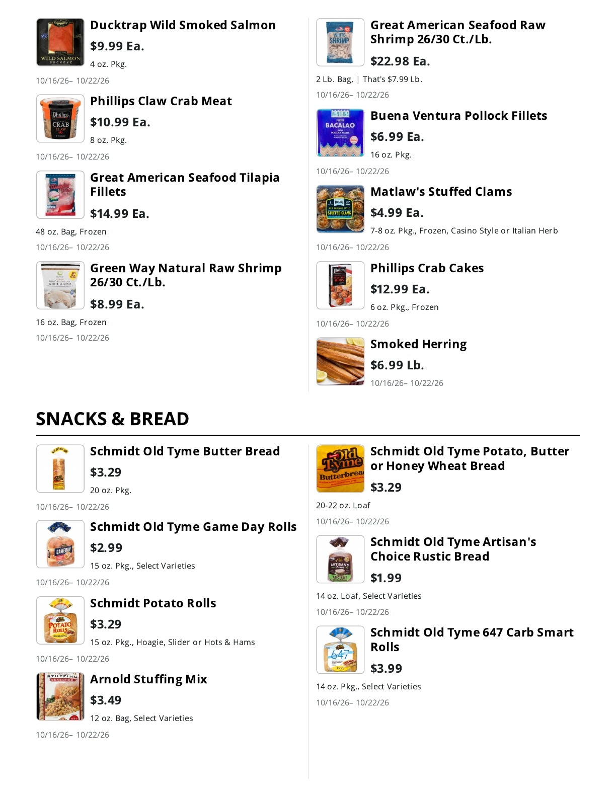 La Bella Marketplace Weekly Ad October 16 - 22, 2026