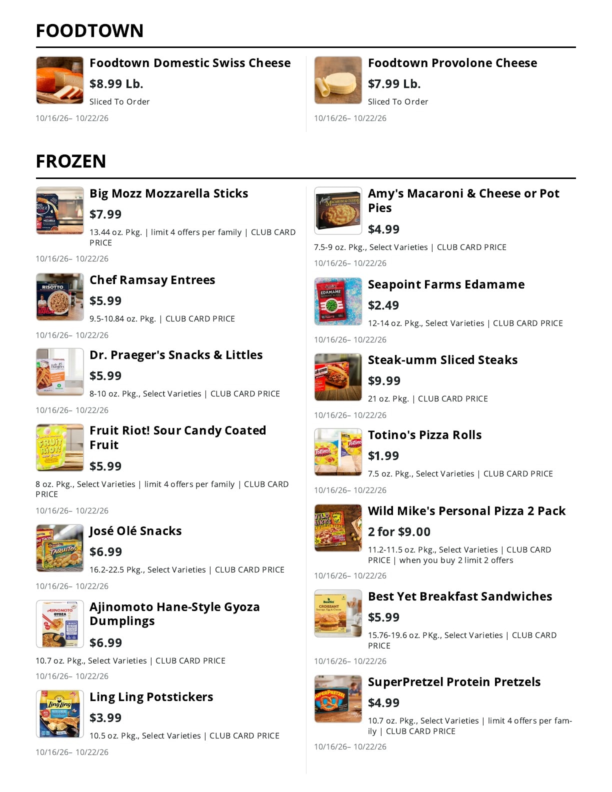 La Bella Marketplace Weekly Ad October 16 - 22, 2026