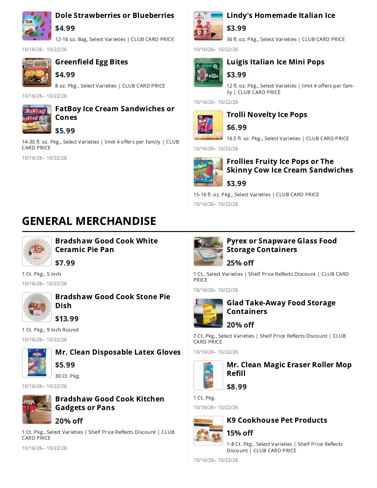 La Bella Marketplace Weekly Ad October 16 - 22, 2026