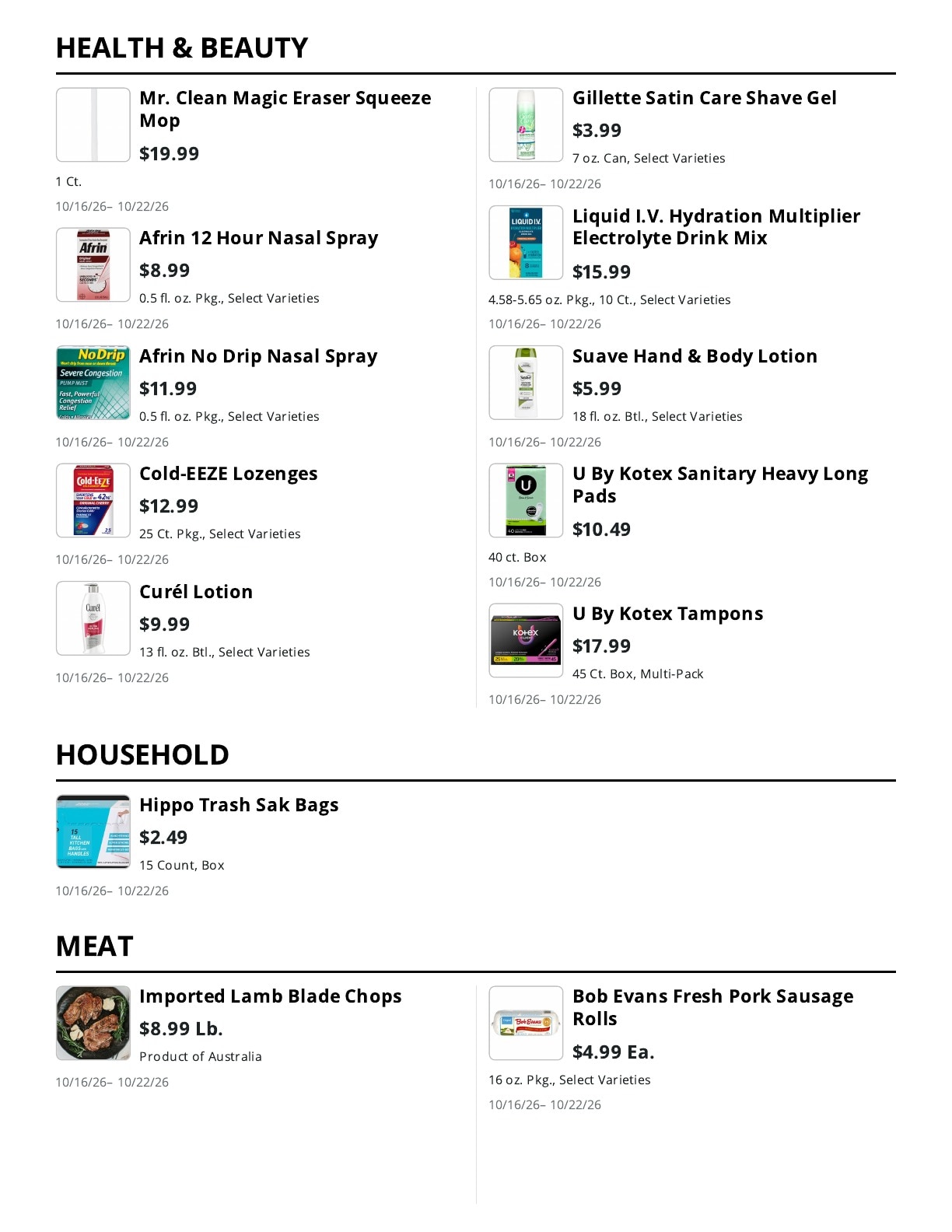 La Bella Marketplace Weekly Ad October 16 - 22, 2026