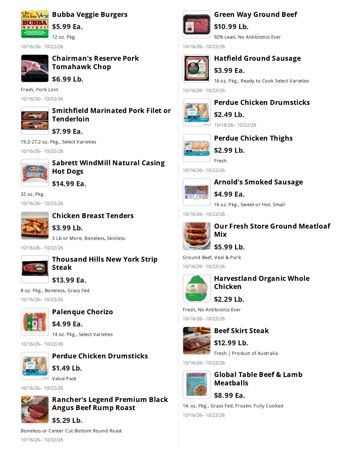 La Bella Marketplace Weekly Ad October 16 - 22, 2026