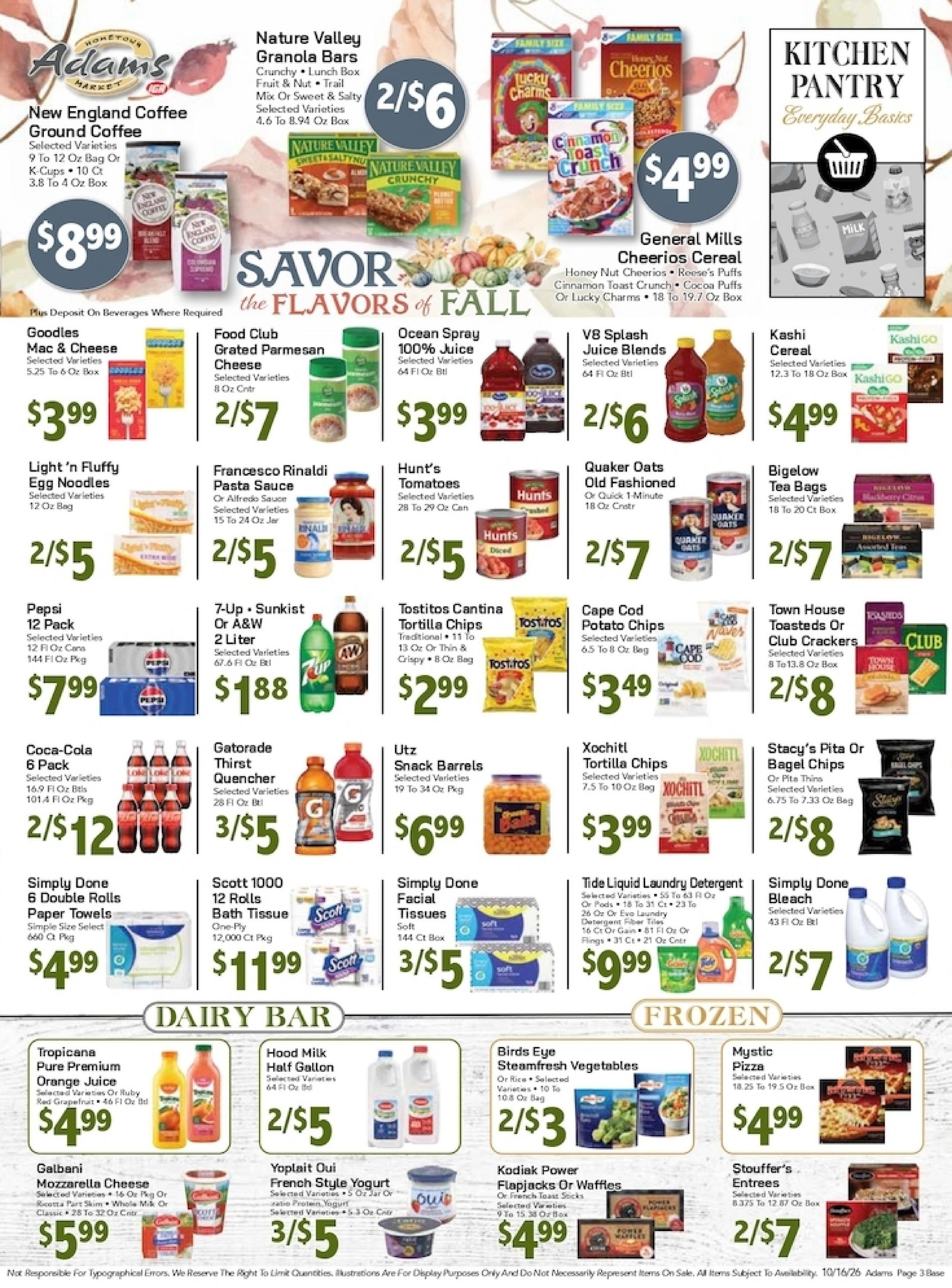Adams Hometown Market Weekly Ad October 16 - 22, 2026
