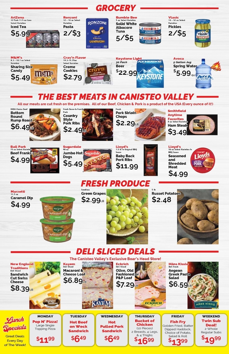 Canisteo Shurfine Weekly Ad October 16 - 22, 2026