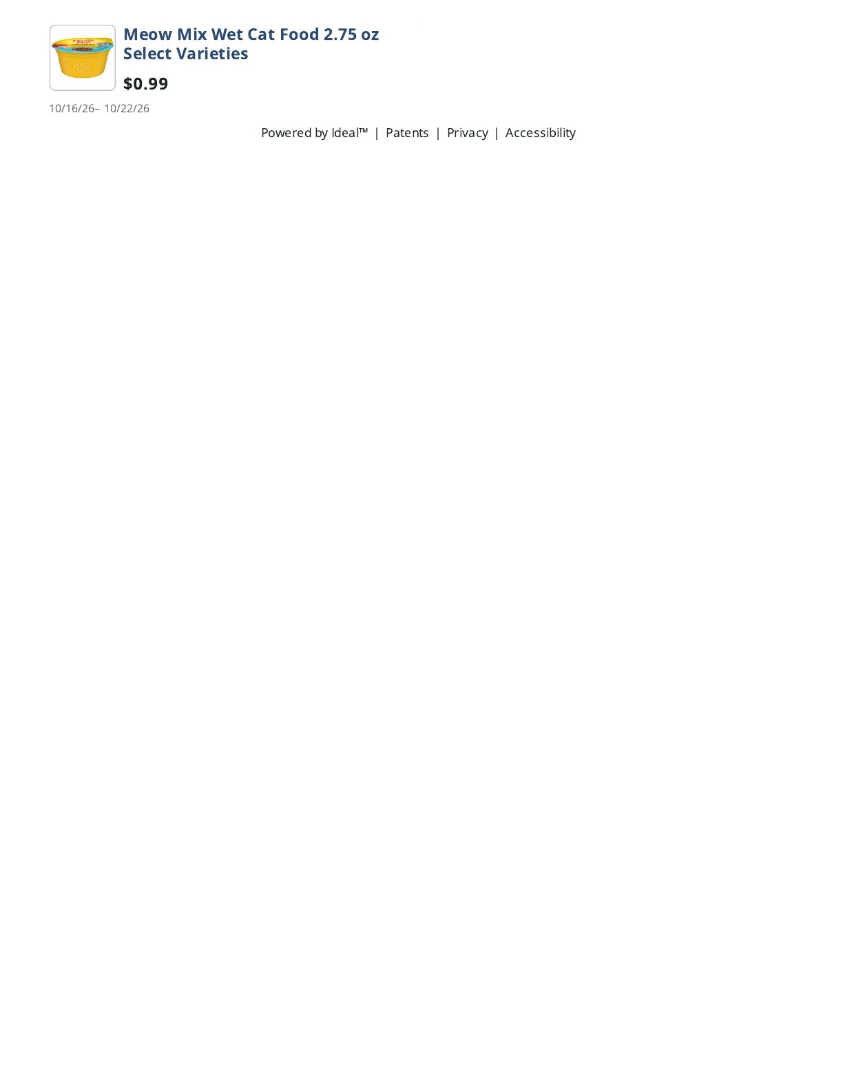 Main Street Grocery Weekly Ad October 16 - 22, 2026