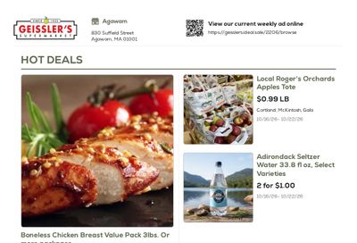 Geissler's Supermarket Weekly Ad October 16 - 22, 2026