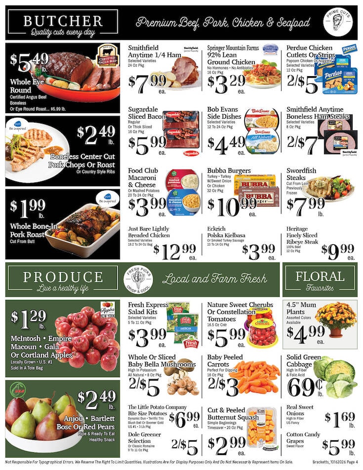 Brackett's Market Weekly Ad October 16 - 22, 2026