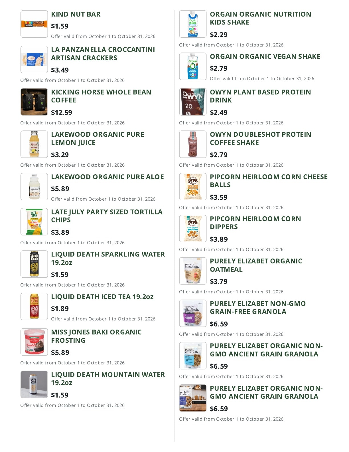 Cox Farms Market Weekly Ad October 1 - 31, 2026