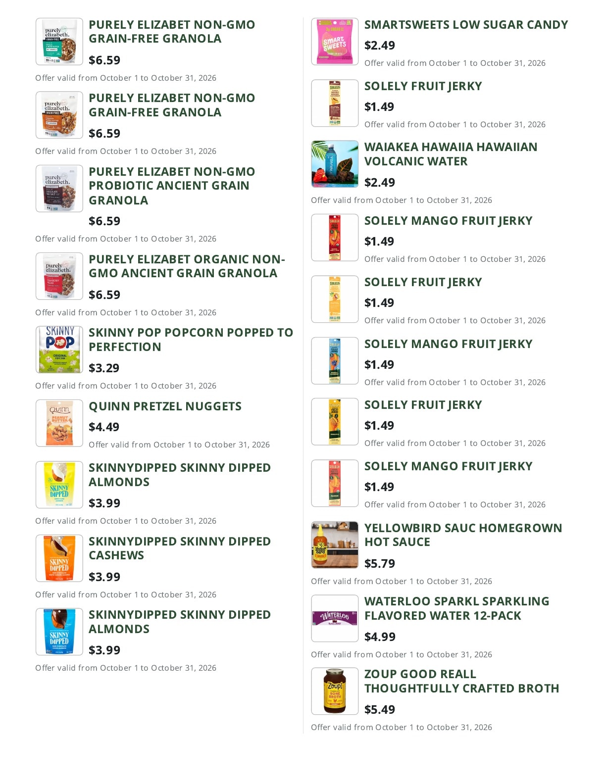 Cox Farms Market Weekly Ad October 1 - 31, 2026