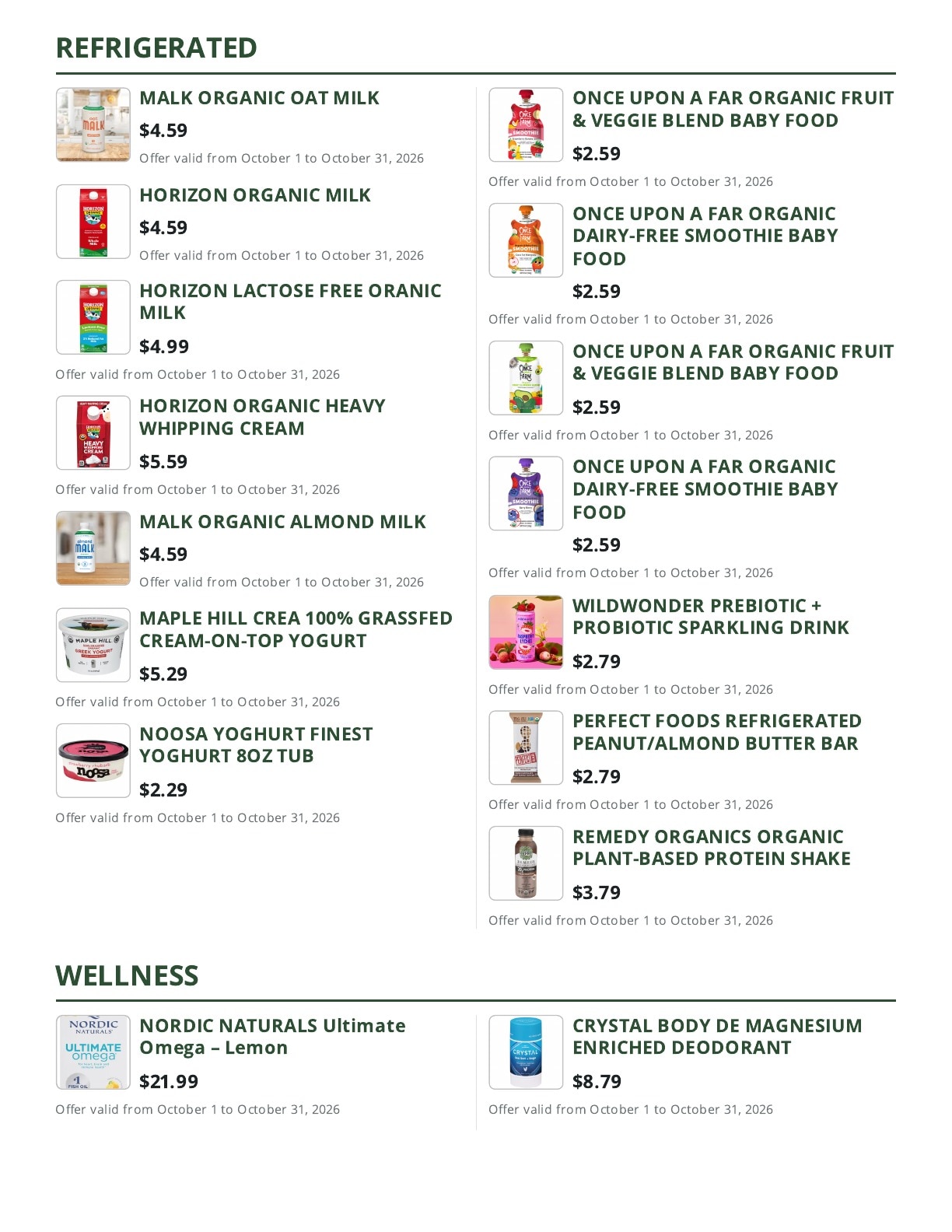 Cox Farms Market Weekly Ad October 1 - 31, 2026