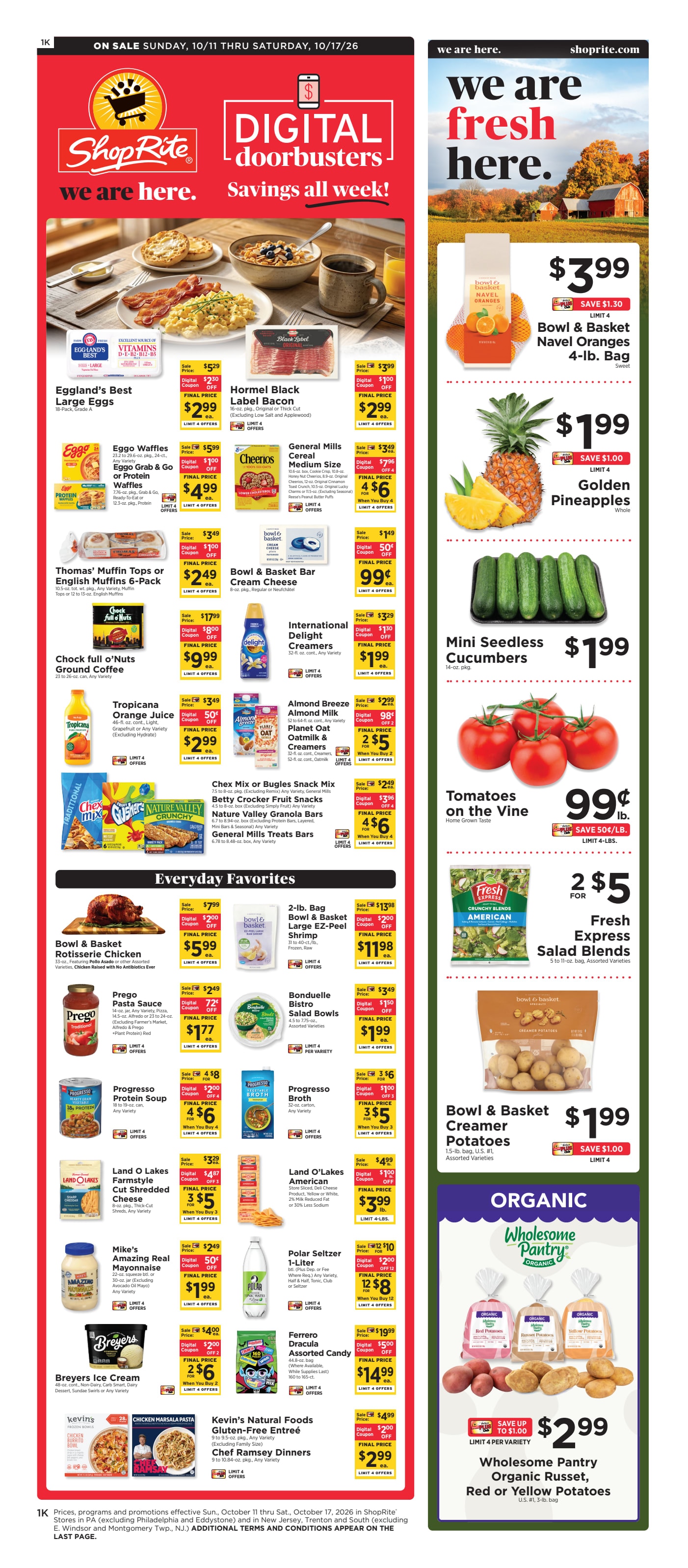 ShopRite (949 Beards Hill Rd, Aberdeen, MD) Weekly Ad October 16 - 22, 2026