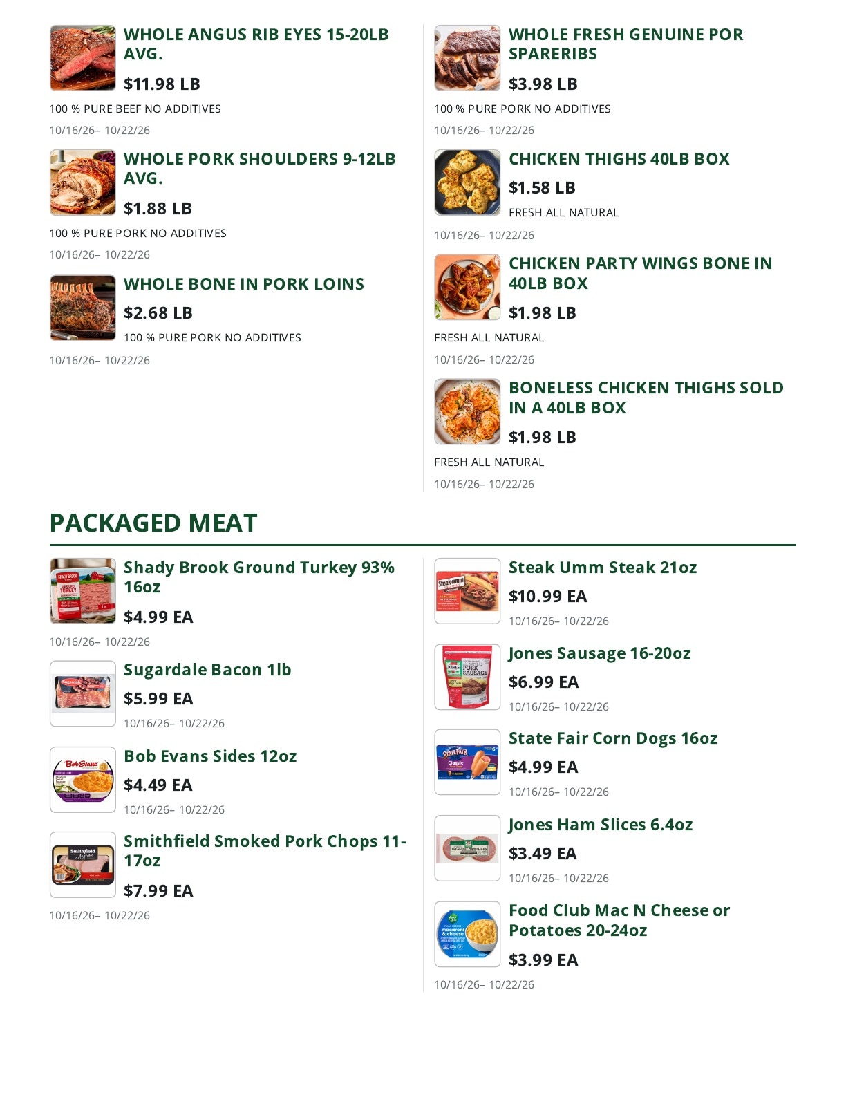 Bob's Butcher & Basket Weekly Ad October 16 - 22, 2026