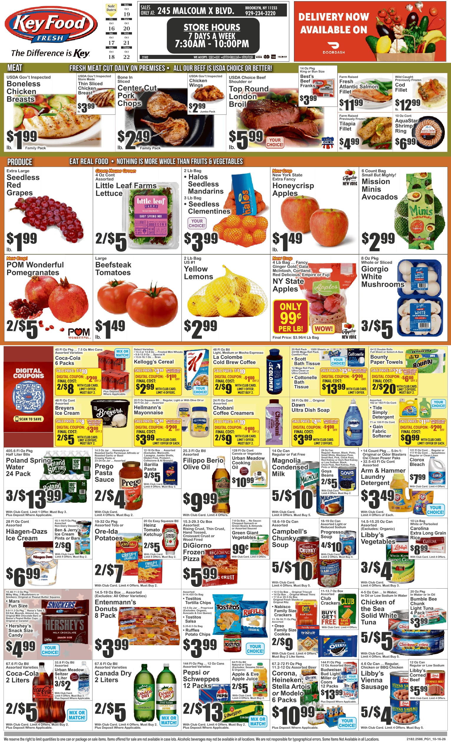 Halsey Traders Market (245 Malcolm X Blvd., Brooklyn, NY) Key Food Weekly Ad October 16 - 22, 2026