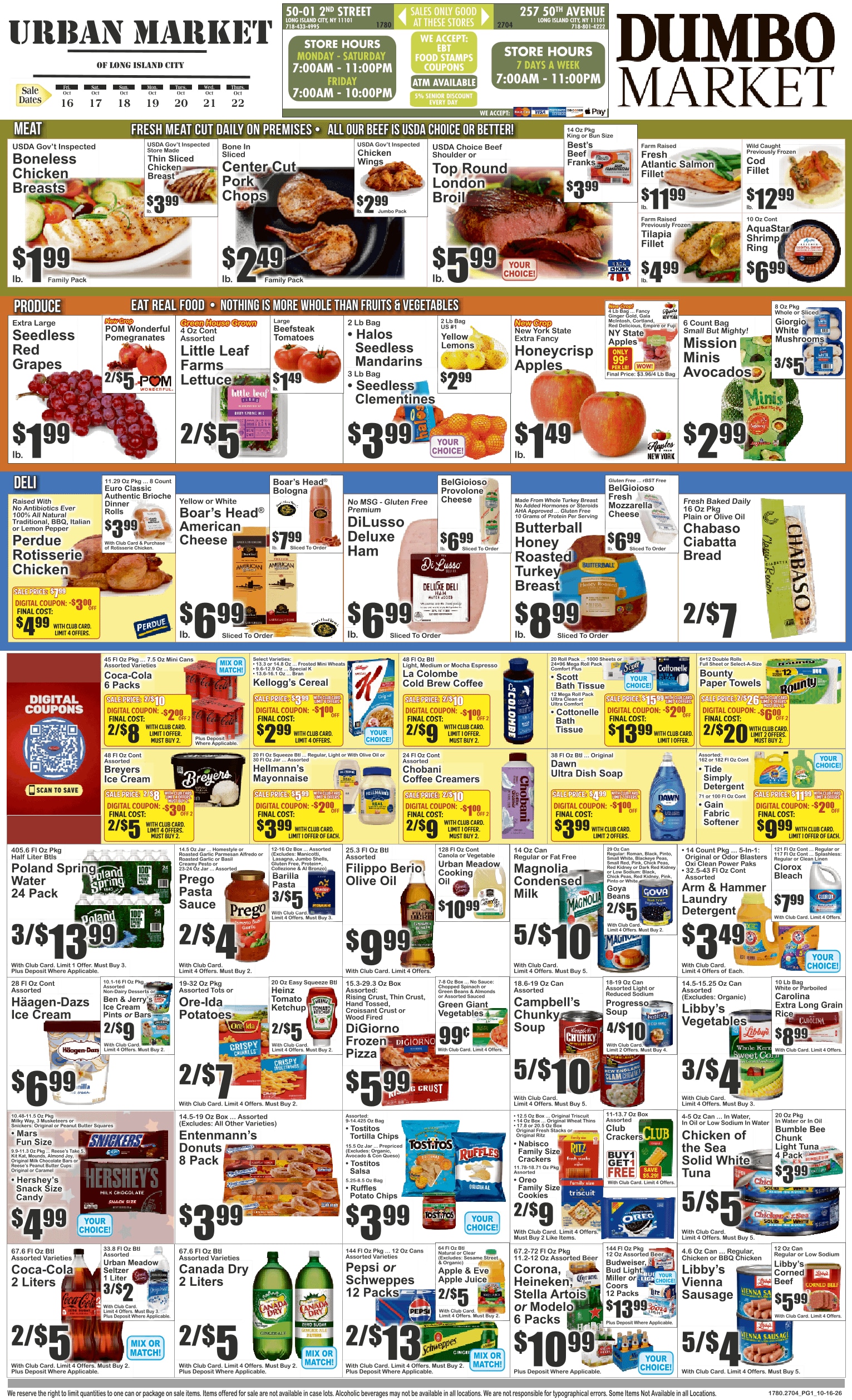 Dumbo Market (Long Island City, NY) Key Food Weekly Ad October 16 - 22, 2026