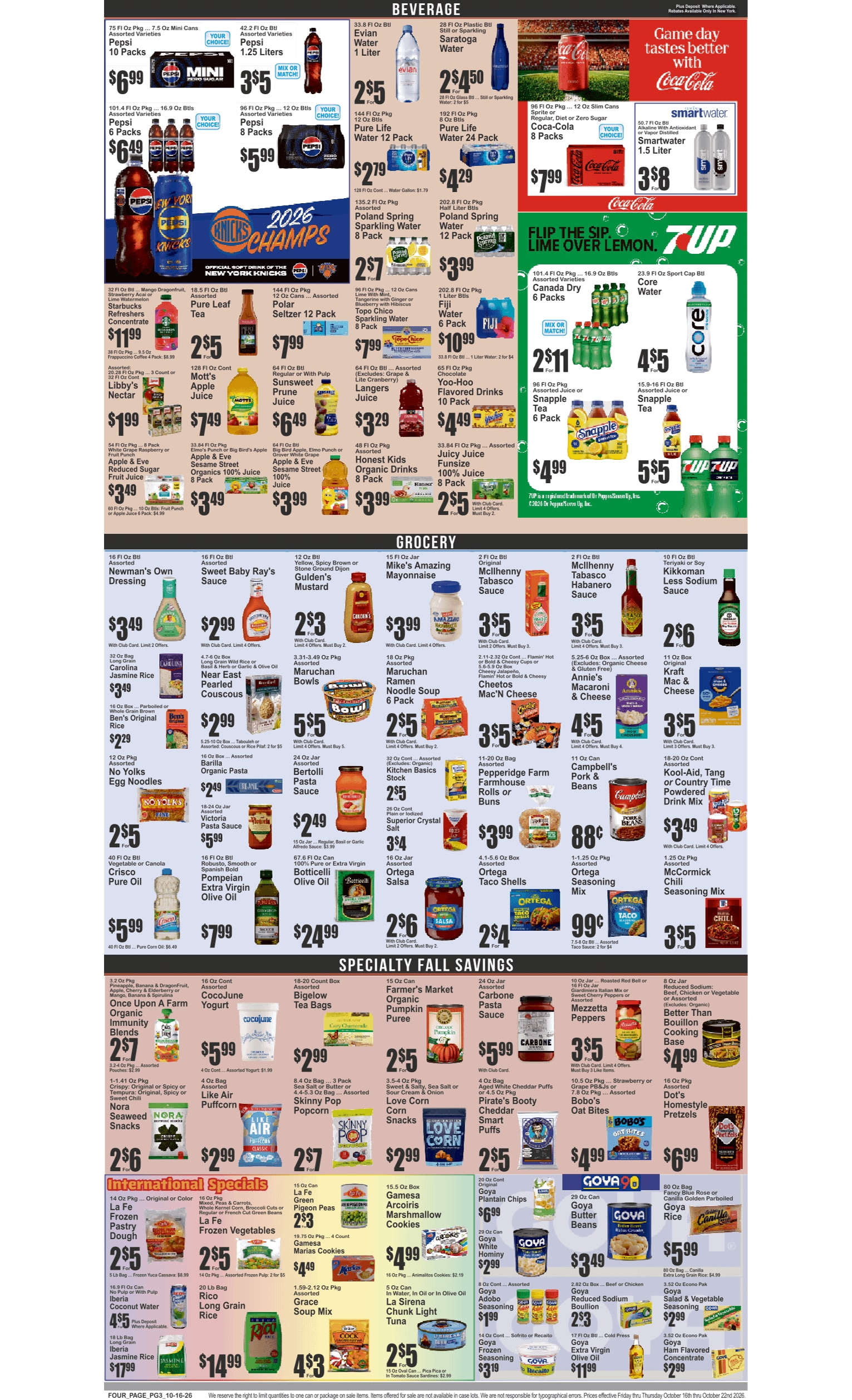 Dumbo Market Key Food Weekly Ad October 16 - 22, 2026