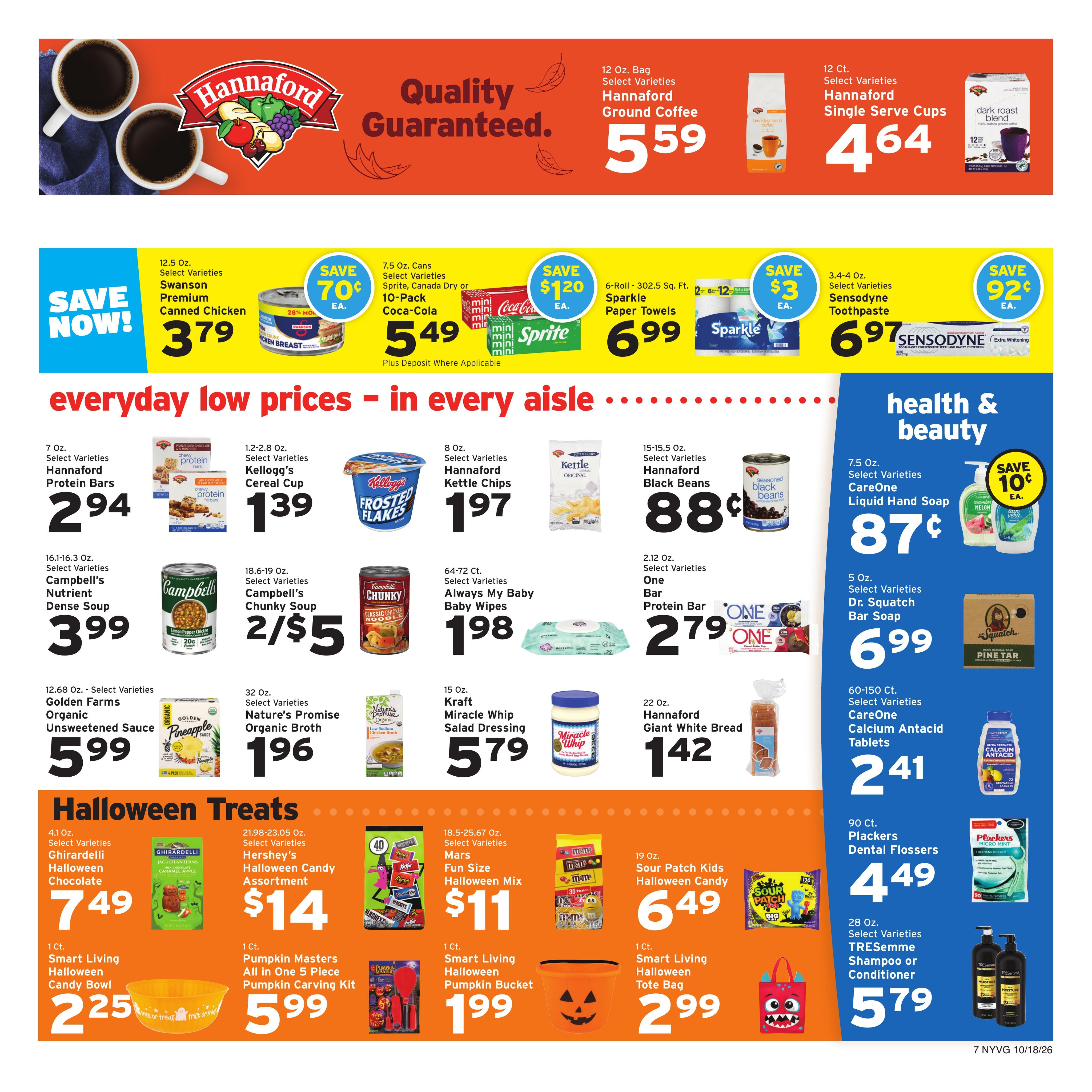 Hannaford (Pawling Area, NY) Week 43 Flyer for Flipp Weekly Ad October 18 - 24, 2026
