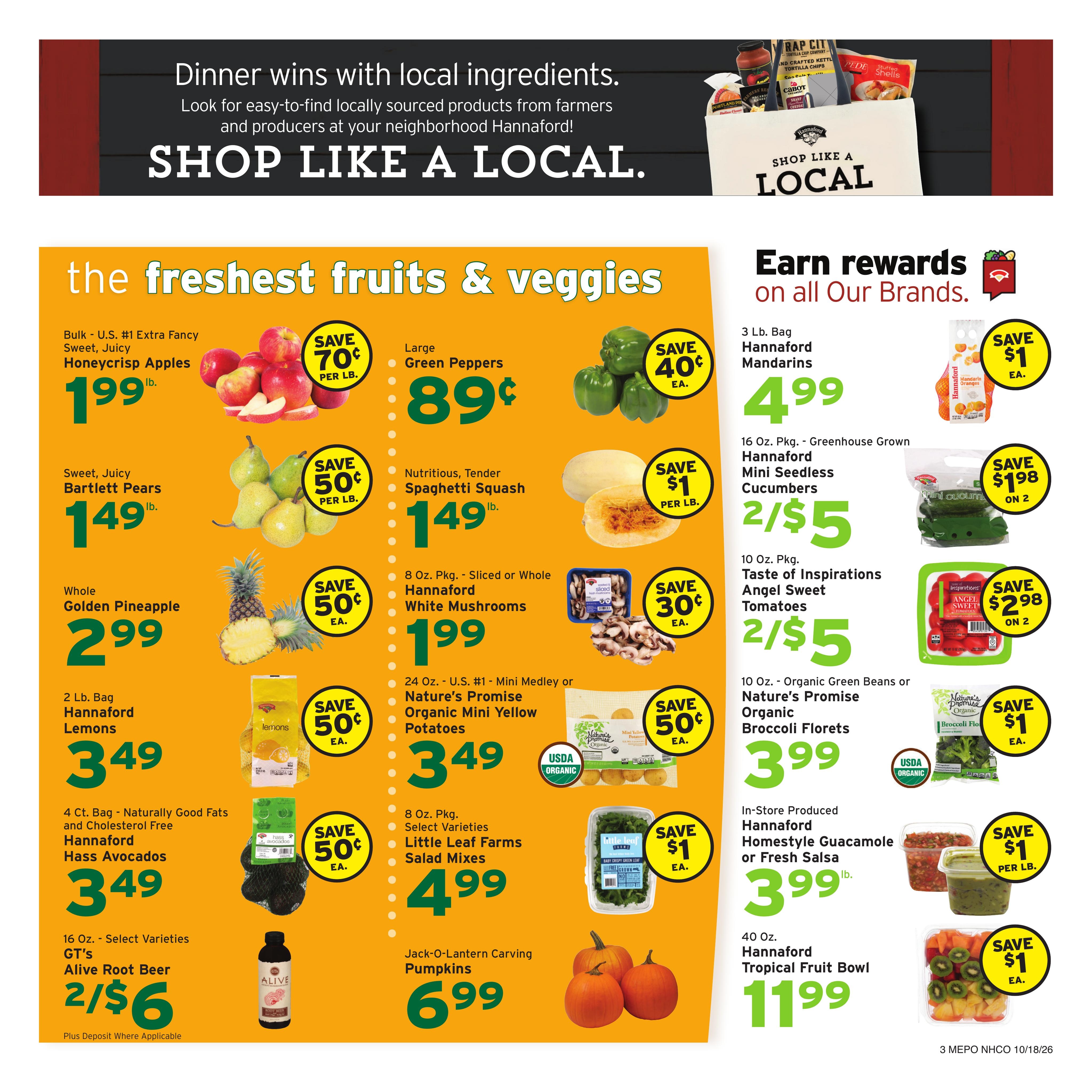 Hannaford (Portland Area, ME) Week 43 Flyer for Flipp Weekly Ad October 18 - 24, 2026