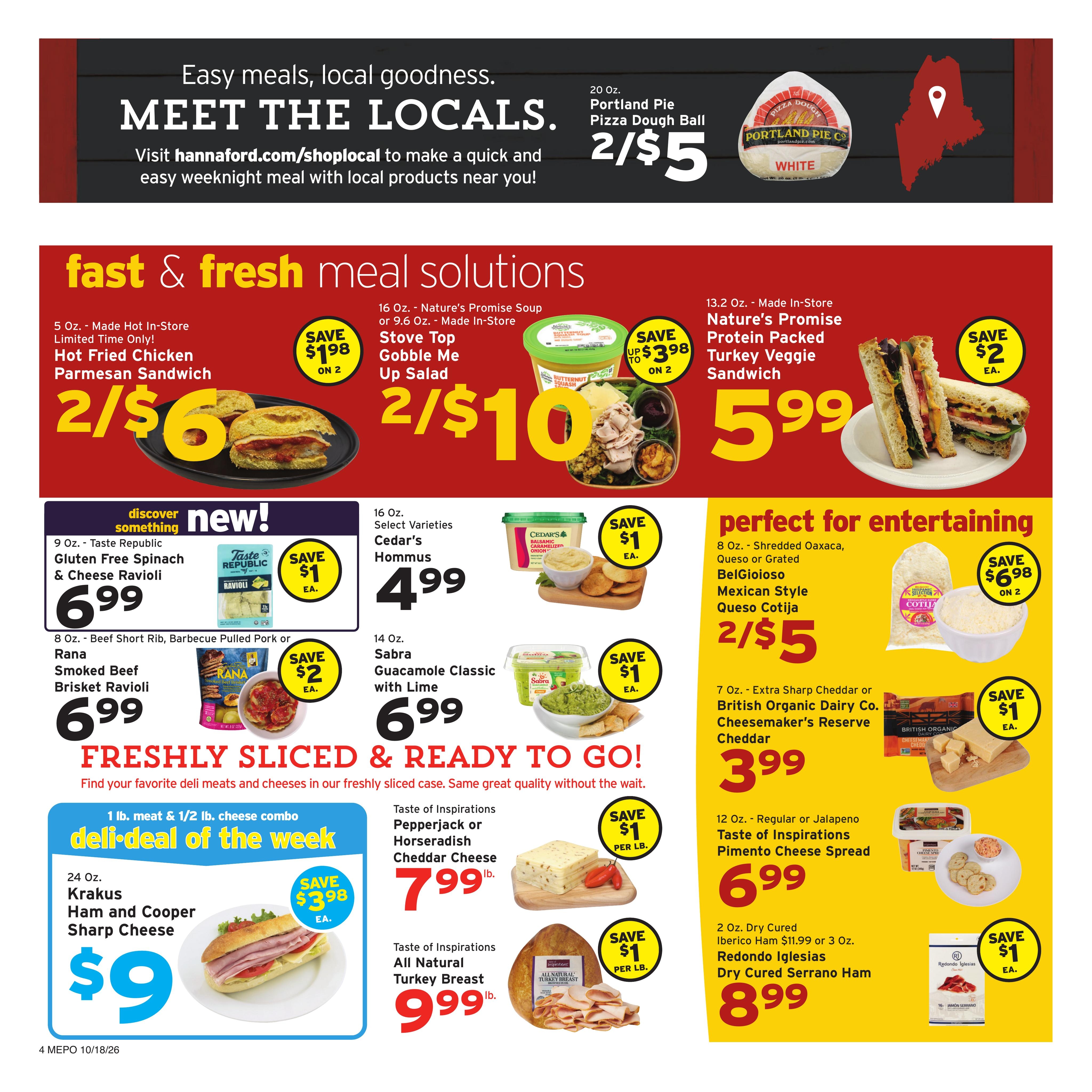 Hannaford (Portland Area, ME) Week 43 Flyer for Flipp Weekly Ad October 18 - 24, 2026