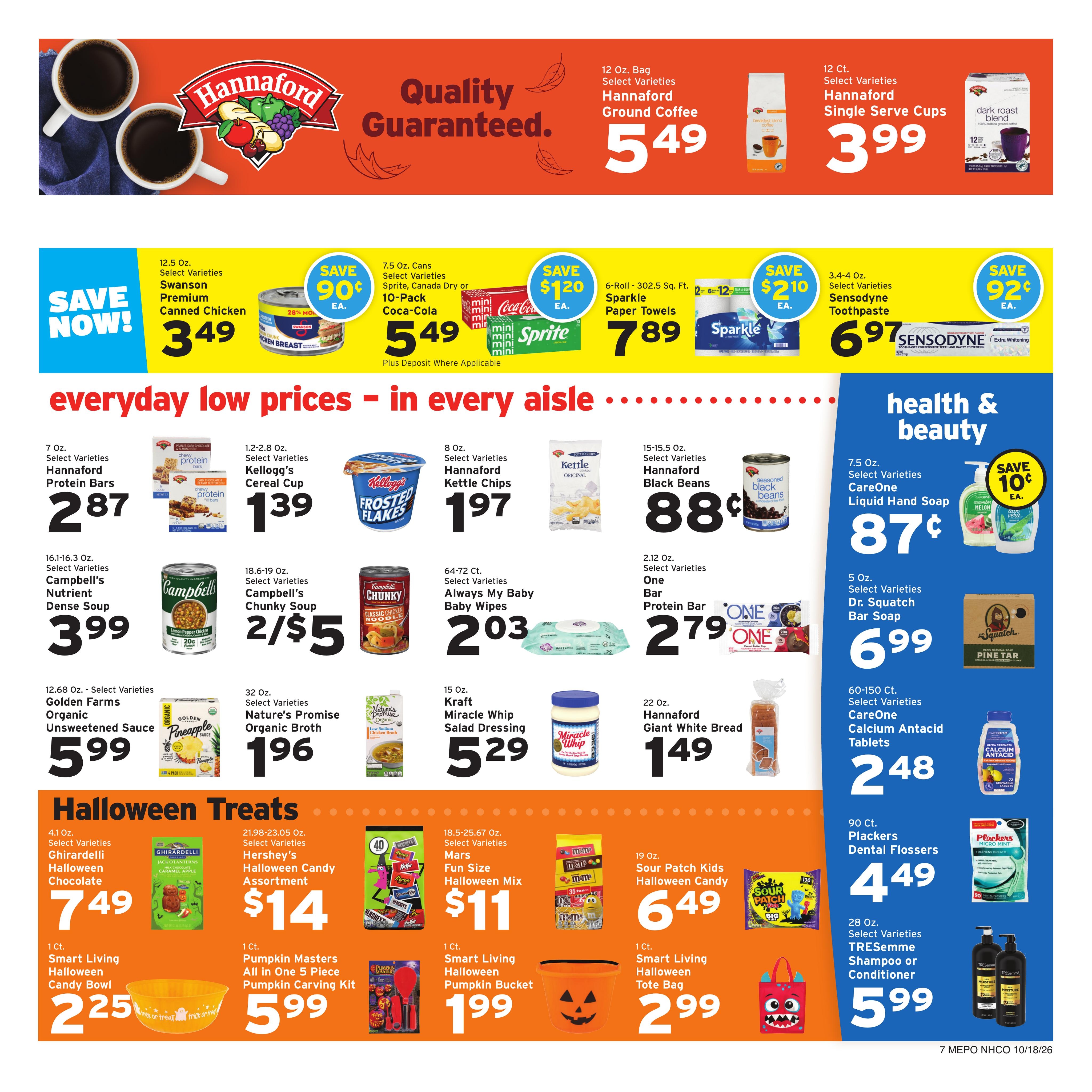 Hannaford (Portland Area, ME) Week 43 Flyer for Flipp Weekly Ad October 18 - 24, 2026