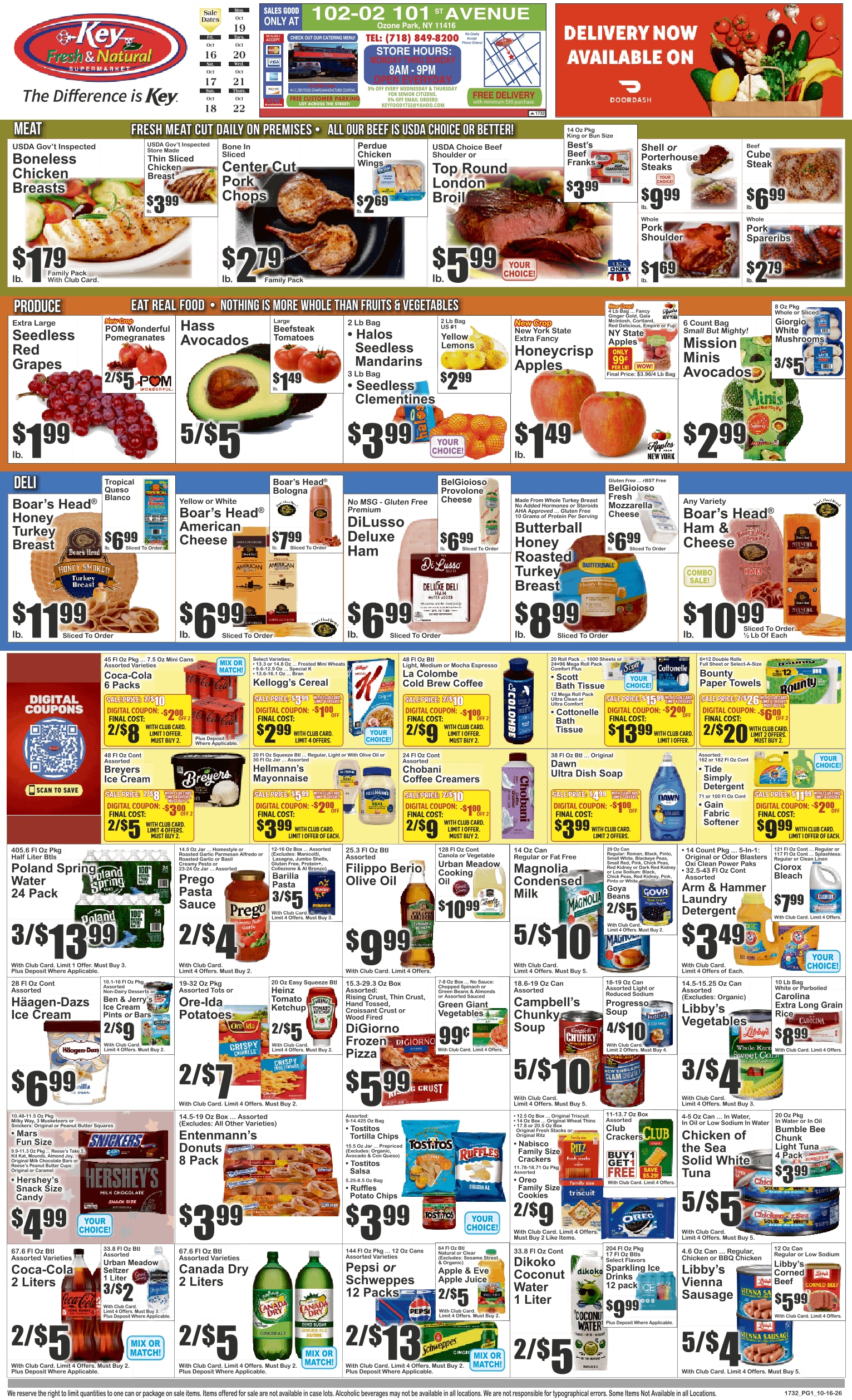 Key Fresh & Natural (102-02 101st Ave., Ozone Park, NY) Key Food Weekly Ad October 16 - 22, 2026