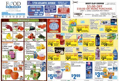 Food Universe (1720 Atlantic Ave., Brooklyn, NY) Weekly Ad October 16 - 22, 2026