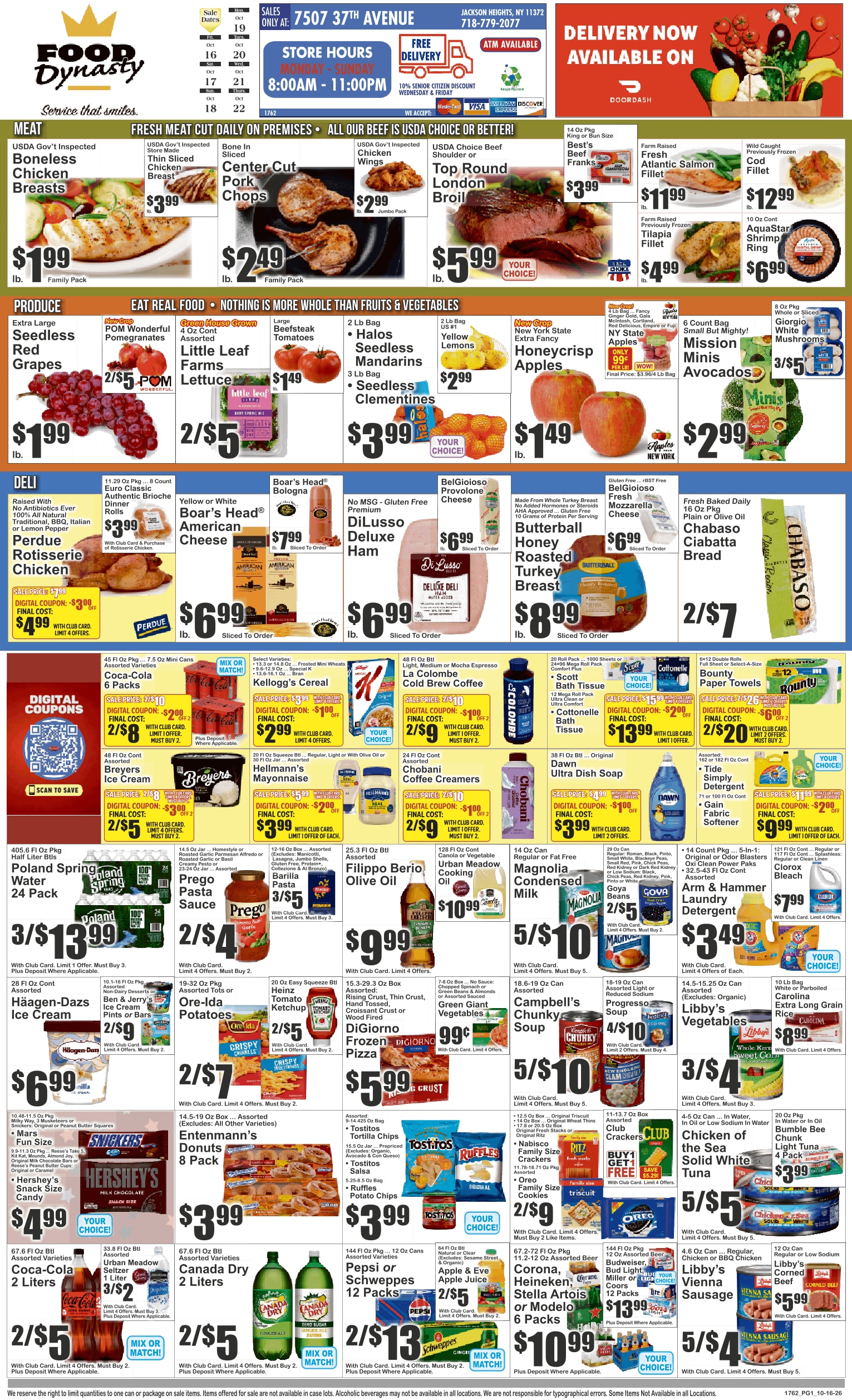 Food Dynasty (Jackson Heights, NY) Key Food Weekly Ad October 16 - 22, 2026
