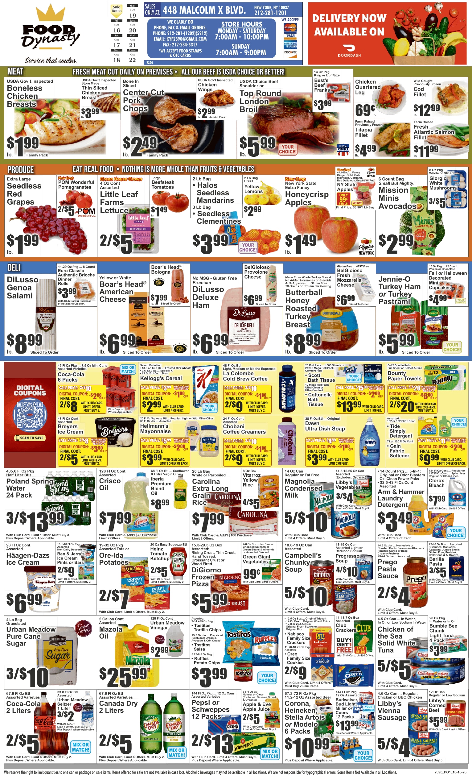 Food Dynasty (New York, NY) Key Food Weekly Ad October 16 - 22, 2026