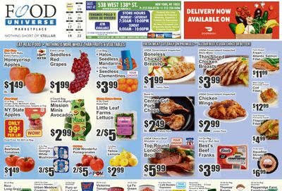 Food Universe (538 W. 138th St., New York, NY) Weekly Ad October 16 - 22, 2026