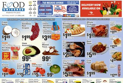 Food Universe (760 Melrose Ave., Bronx, NY) Weekly Ad October 16 - 22, 2026