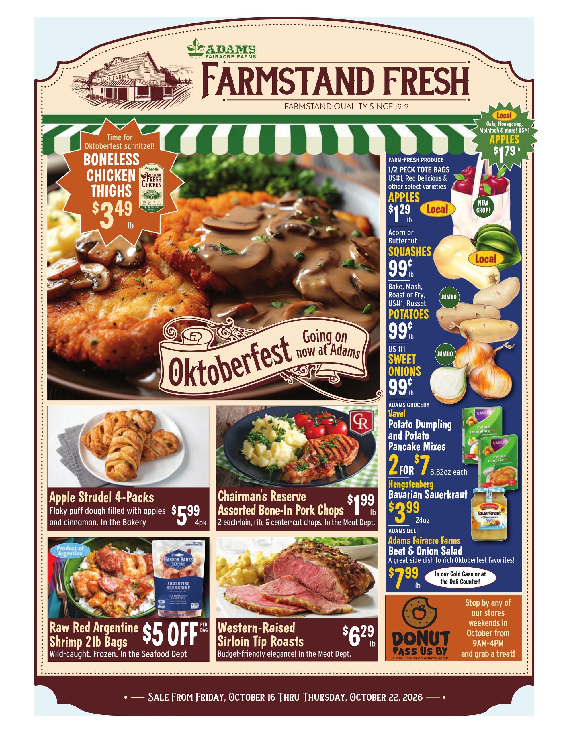 Adams Fairacre Farms Weekly Ad October 16 - 22, 2026